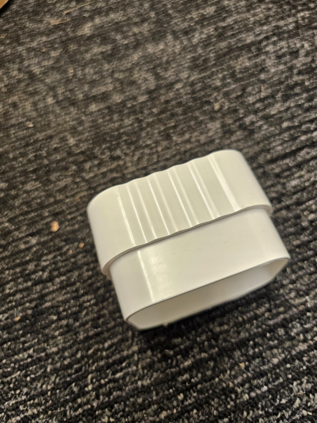 (QTY 3) Amerimax 2.4" H x 2.25 in. W x 2.4 in. L White Vinyl Downspout Connector