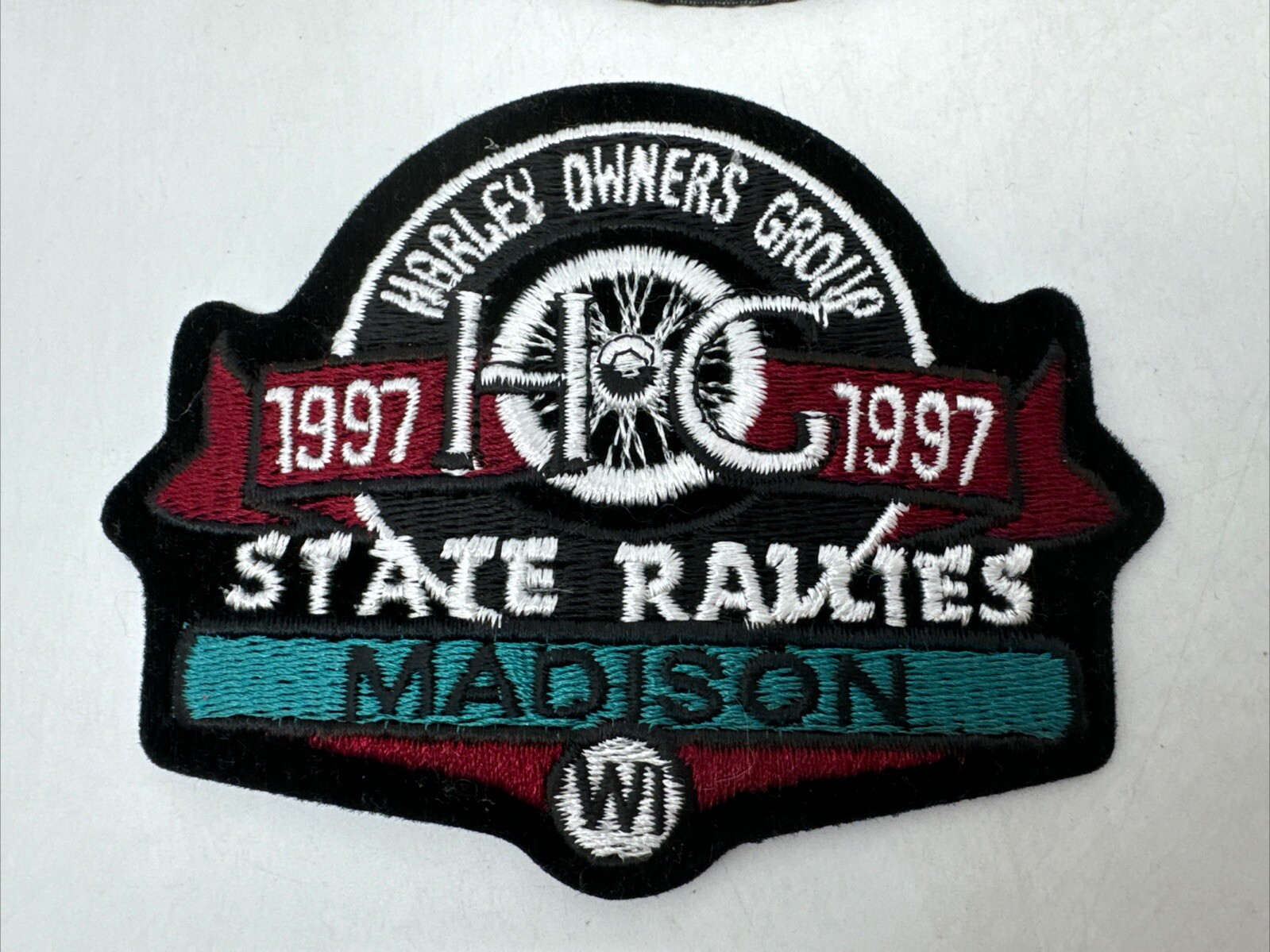 Harley Davidson Owners Lot of 7 Embroidered Patches Wisconsin Rallies HOG #P3