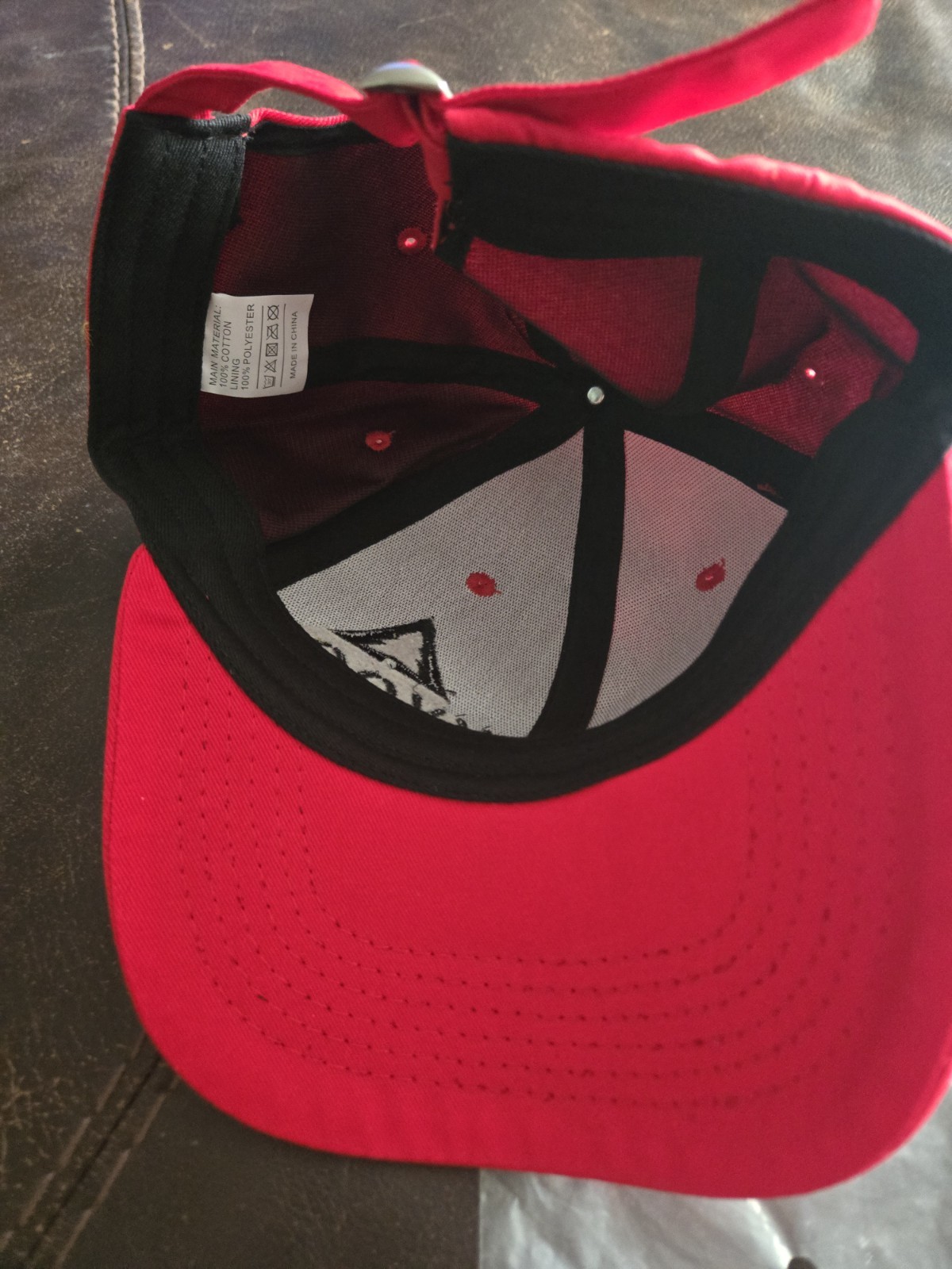 Red Kyooh Baseball Cap Adjustable Strapback Hat 100% Cotton Embroidered