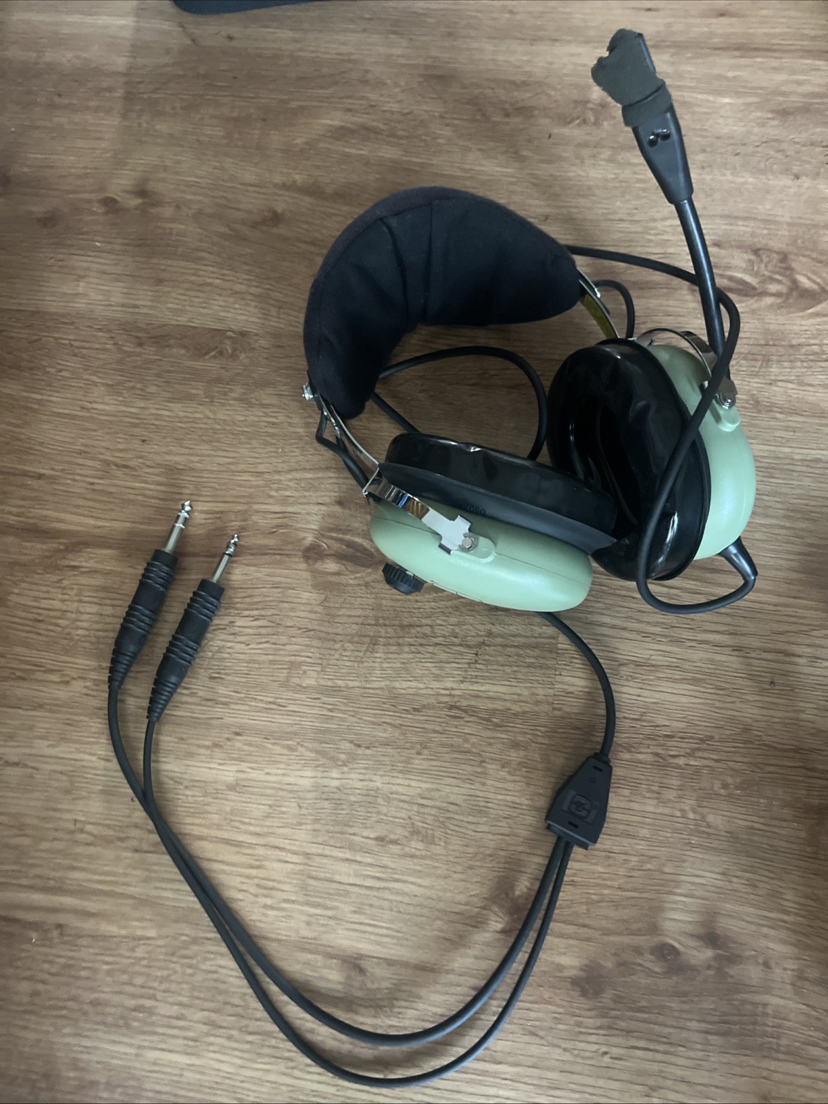 David Clark Aviation Headset straight cable to dual GA plugs H10-13S