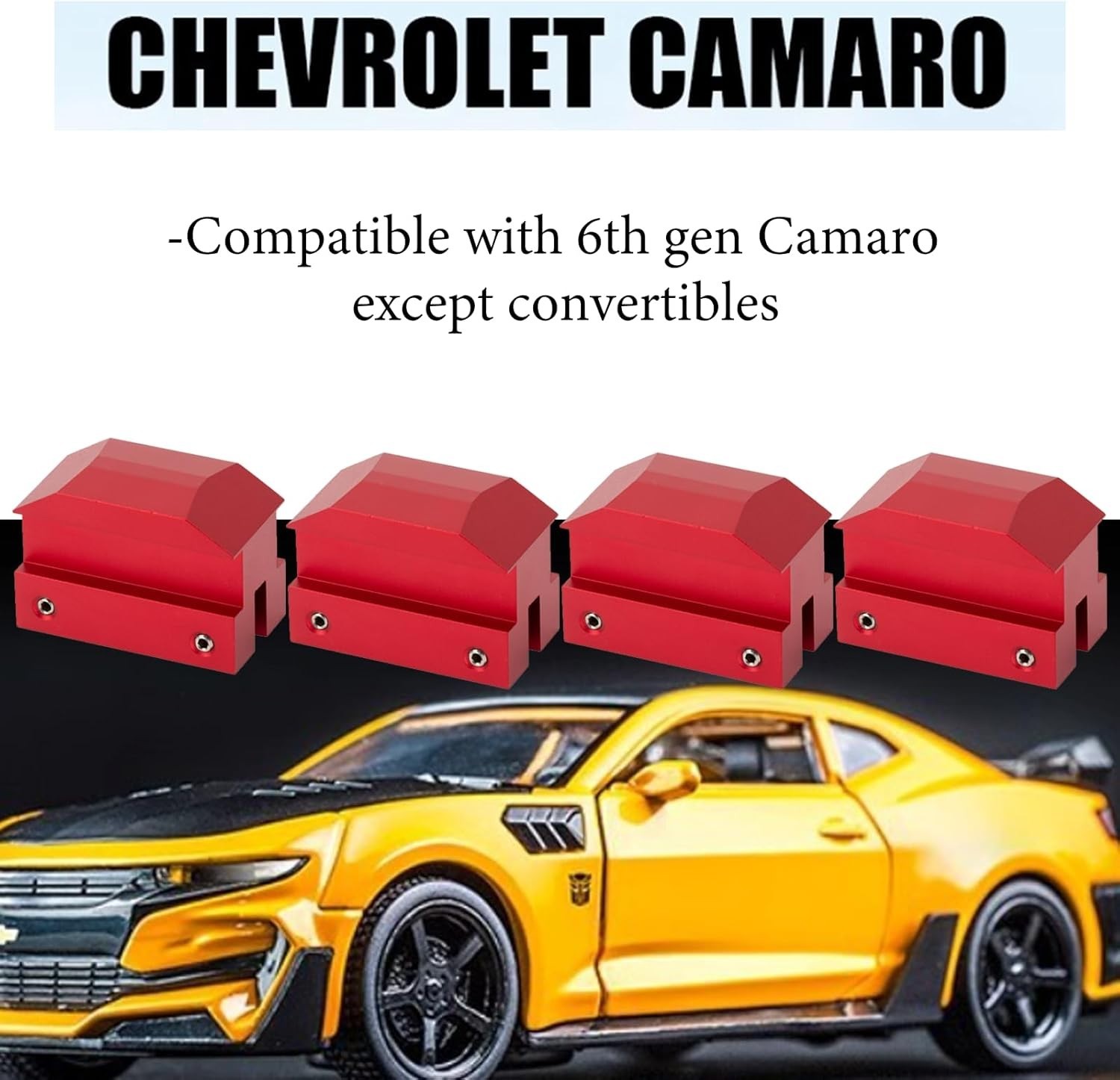 Jack Lift Pad Anodized for Camaro 6th Gen for Chevrolet Jack Pad 4 Pcs (Red)