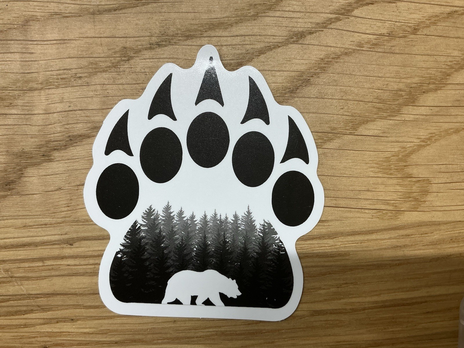 Bear Claw With Bear Inside Sticker Travel Decal Journal
