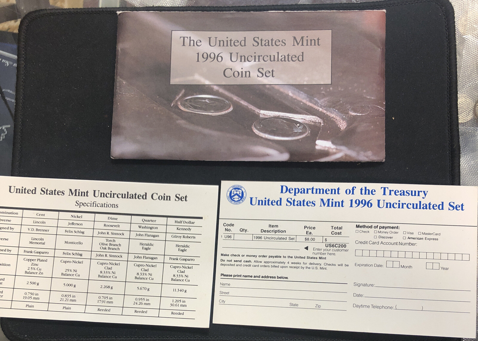 1996 Mint set - No W dime - with OGP - ENN Coins