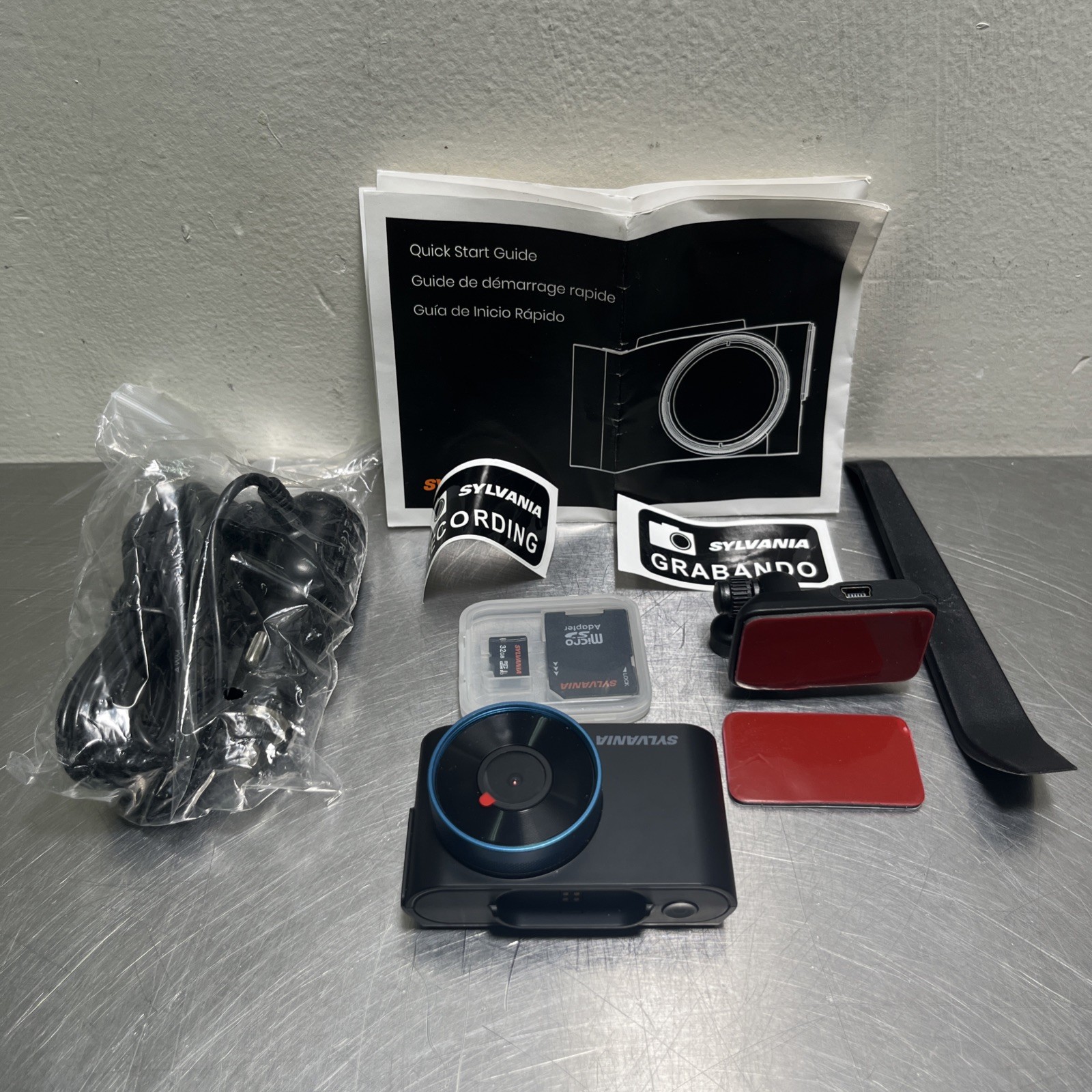 SYLVANIA Roadsight Plus Dash Cam 1080p HD, 120° View, Night Vision, 16GB Card