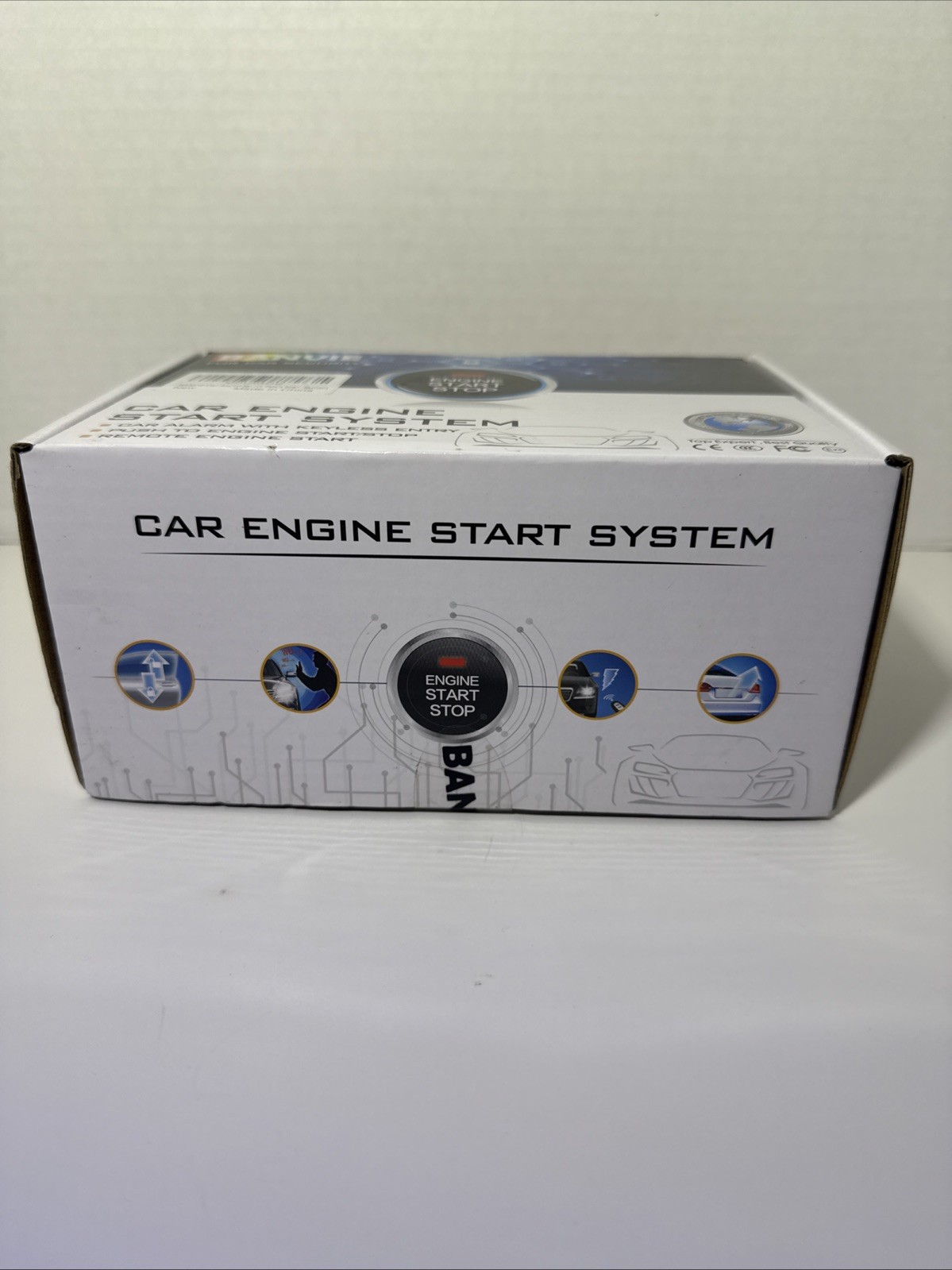 Banvie Car Alarm Engine Start System With Keyless Entry Open Box/Never Used