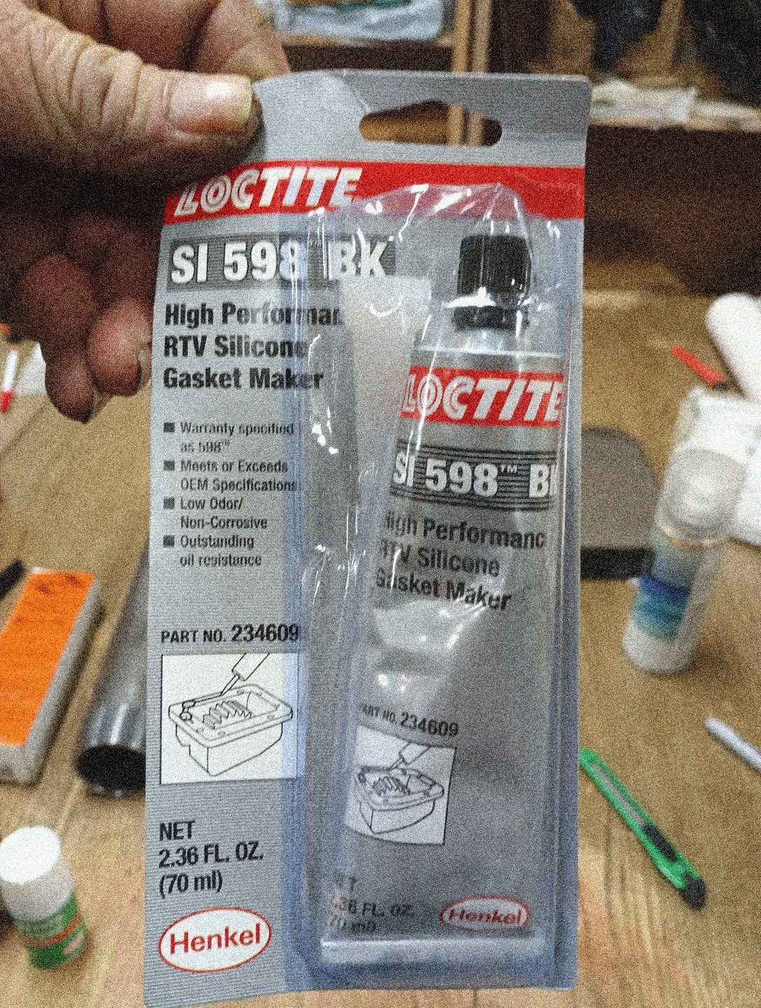 SI 598 Black High Performance RTV Gasket Maker,  70ml   860