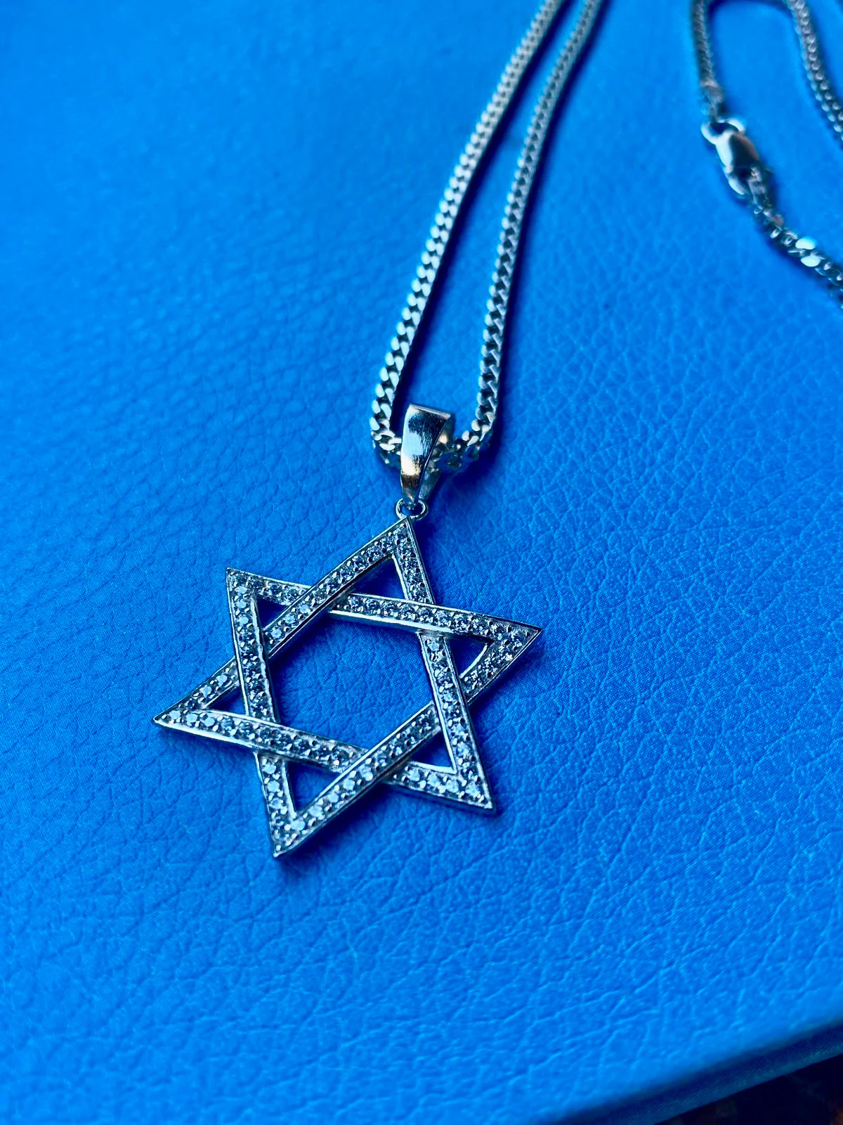 Silver Star of David Necklace - 925 Sterling Silver