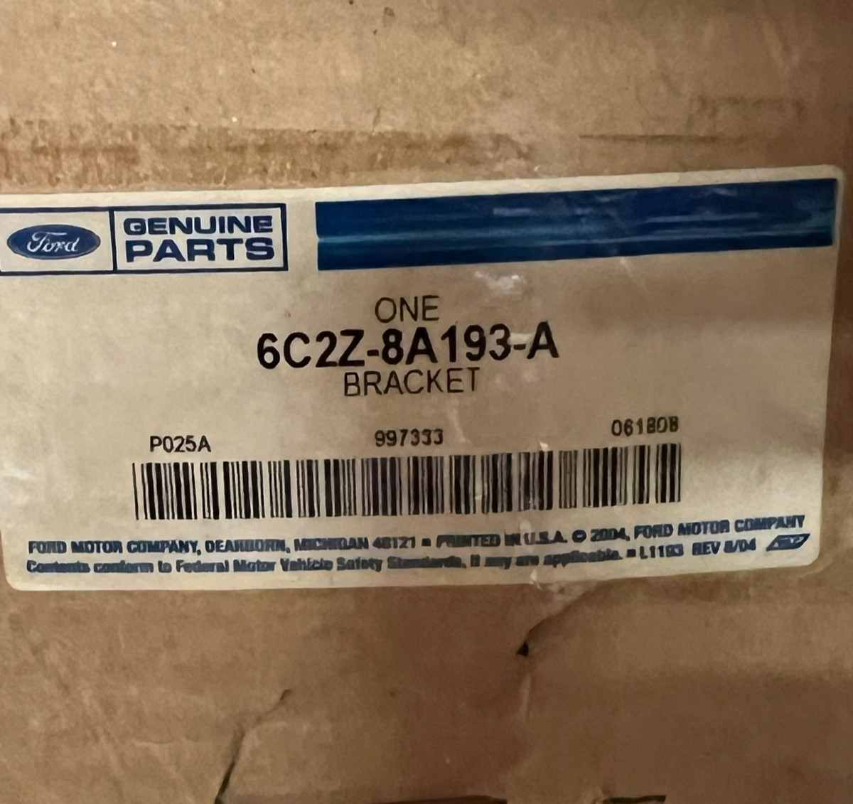 Genuine Ford OEM New Upper Bracket 6C2Z-8A193-A