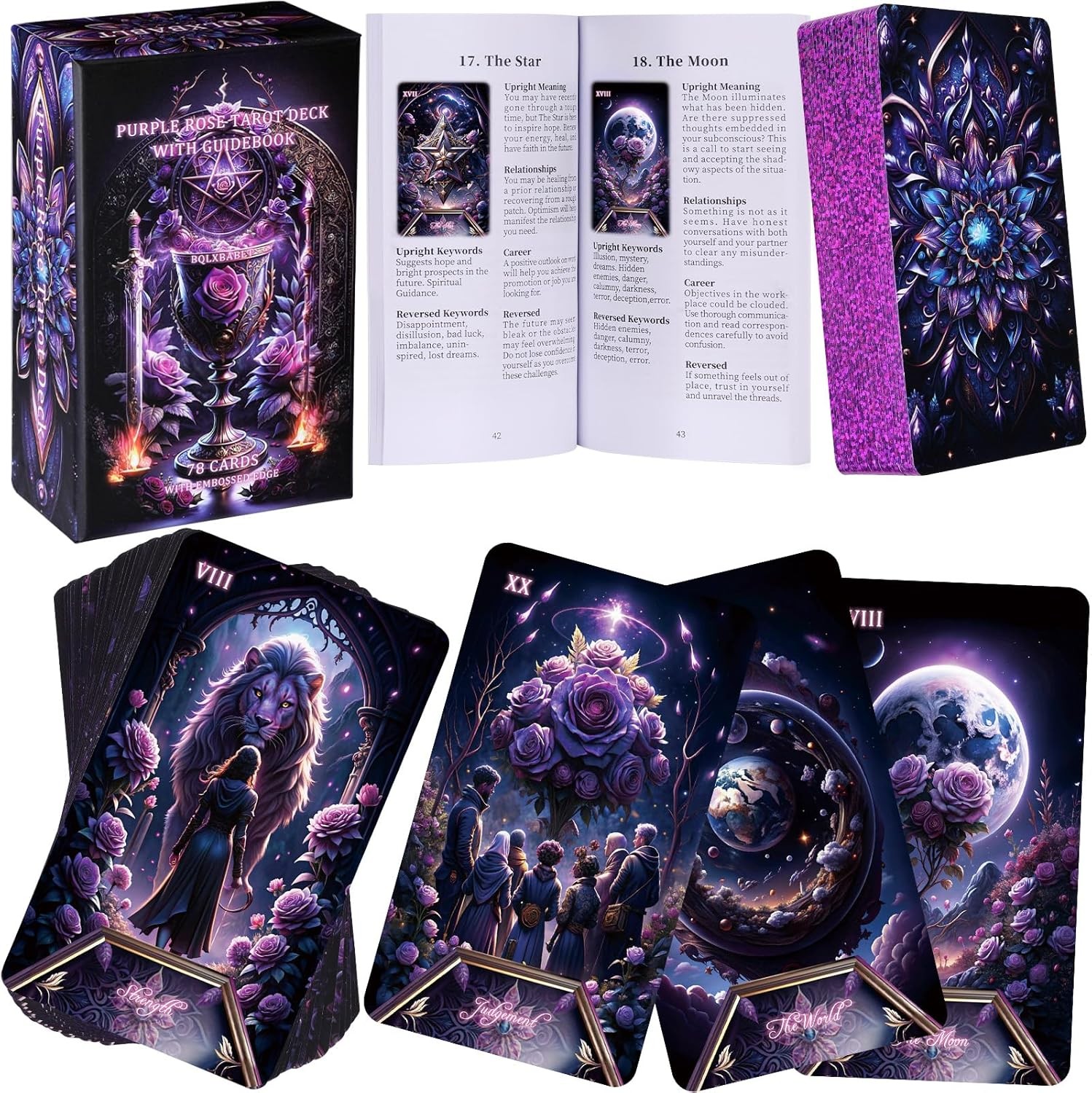 Tarot Cards Deck for Beginners with Guide Book Pretty Unique 400GSM Thick...