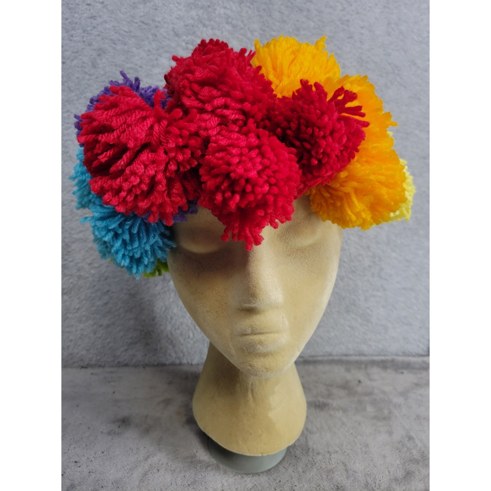 Colorful Pom Pom Clown Hair Costume Party Headpiece Prop Hair Accessory