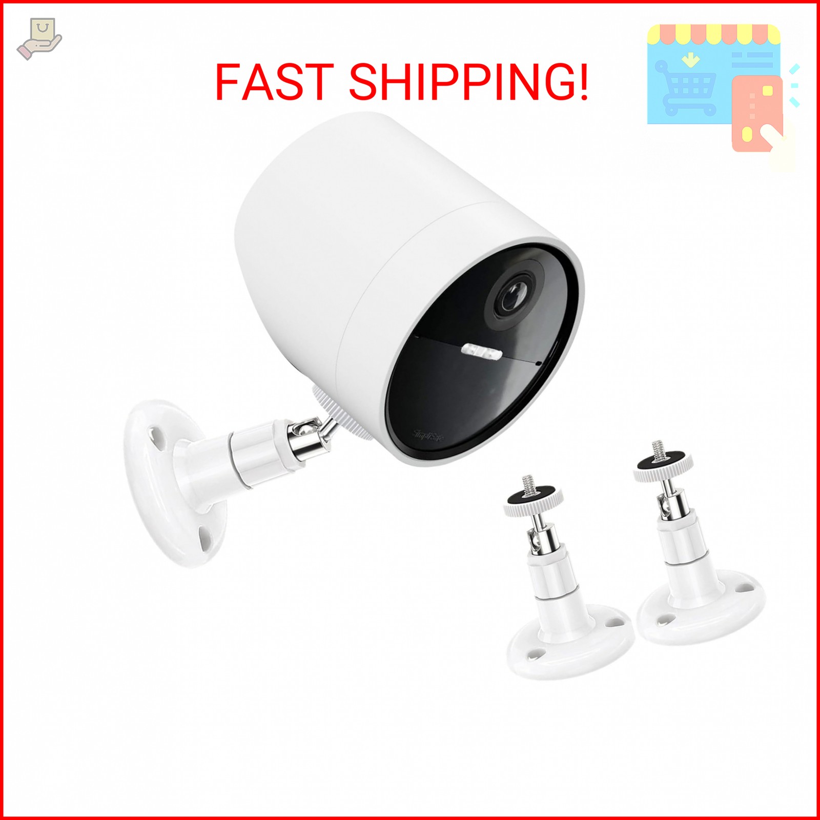 VIIVRIA 2 Pack Wall Mount Compatible with SimpliSafe Outdoor Security Camera, 36