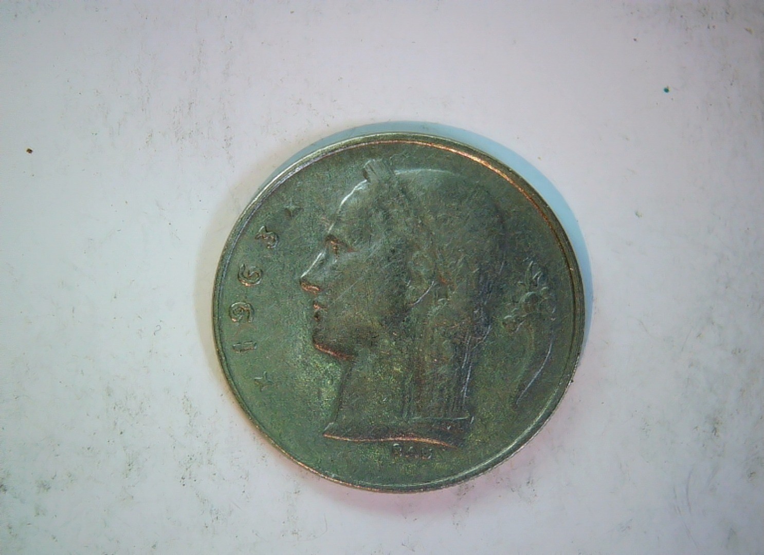 Belgium 1963 1 Franc Belgium 1 Franc (French/Dutch legends, Baudouin I) Coin