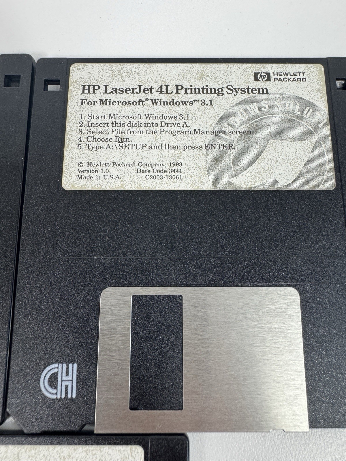 HP LaserJet 4L Printer Driver Software Floppy Disk Lot DOS Windows 3.1 Explorer