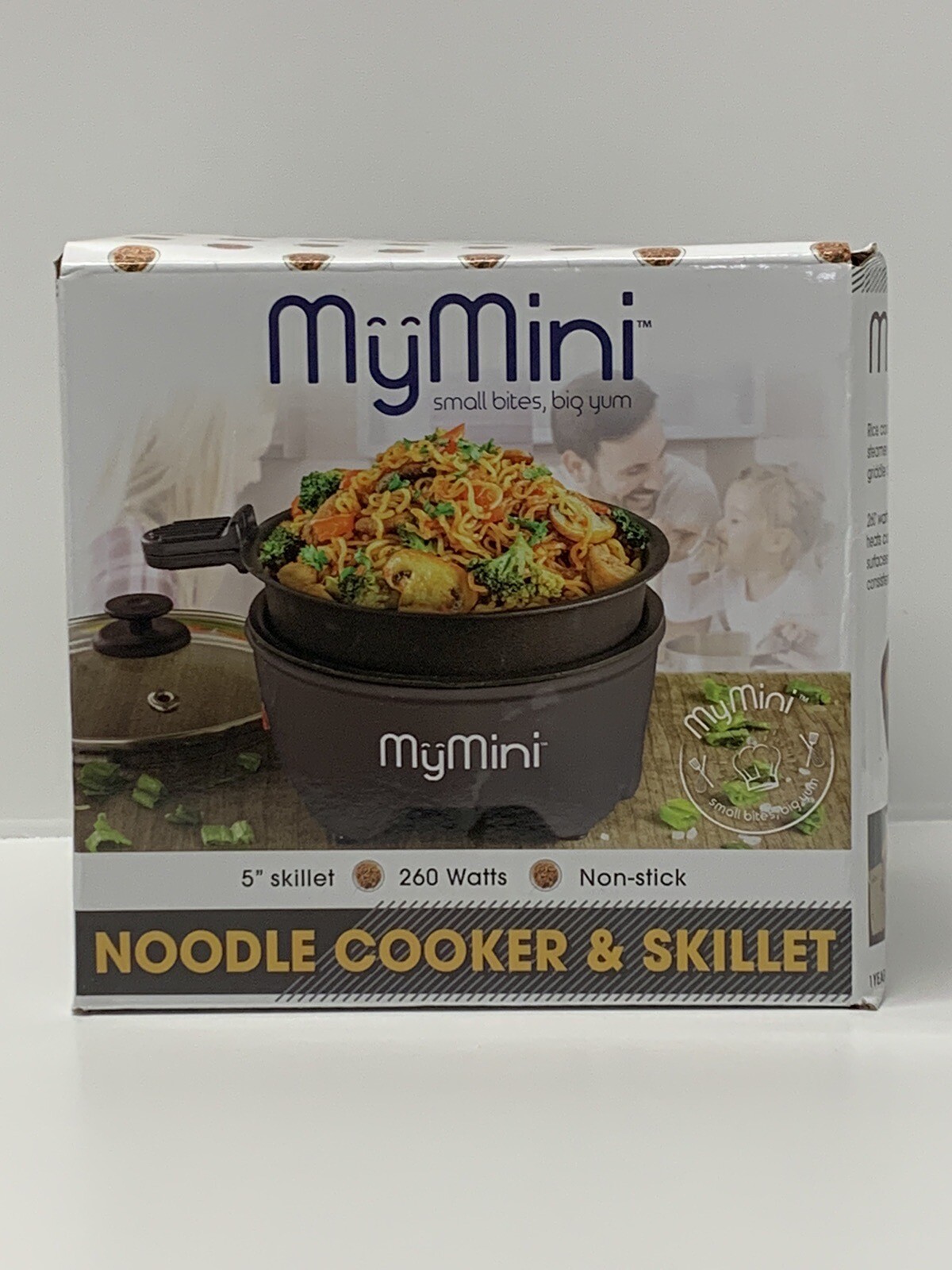 MyMini Noodle Cooker and Skillet  5” inch 260 Watts, Black Brand NEW