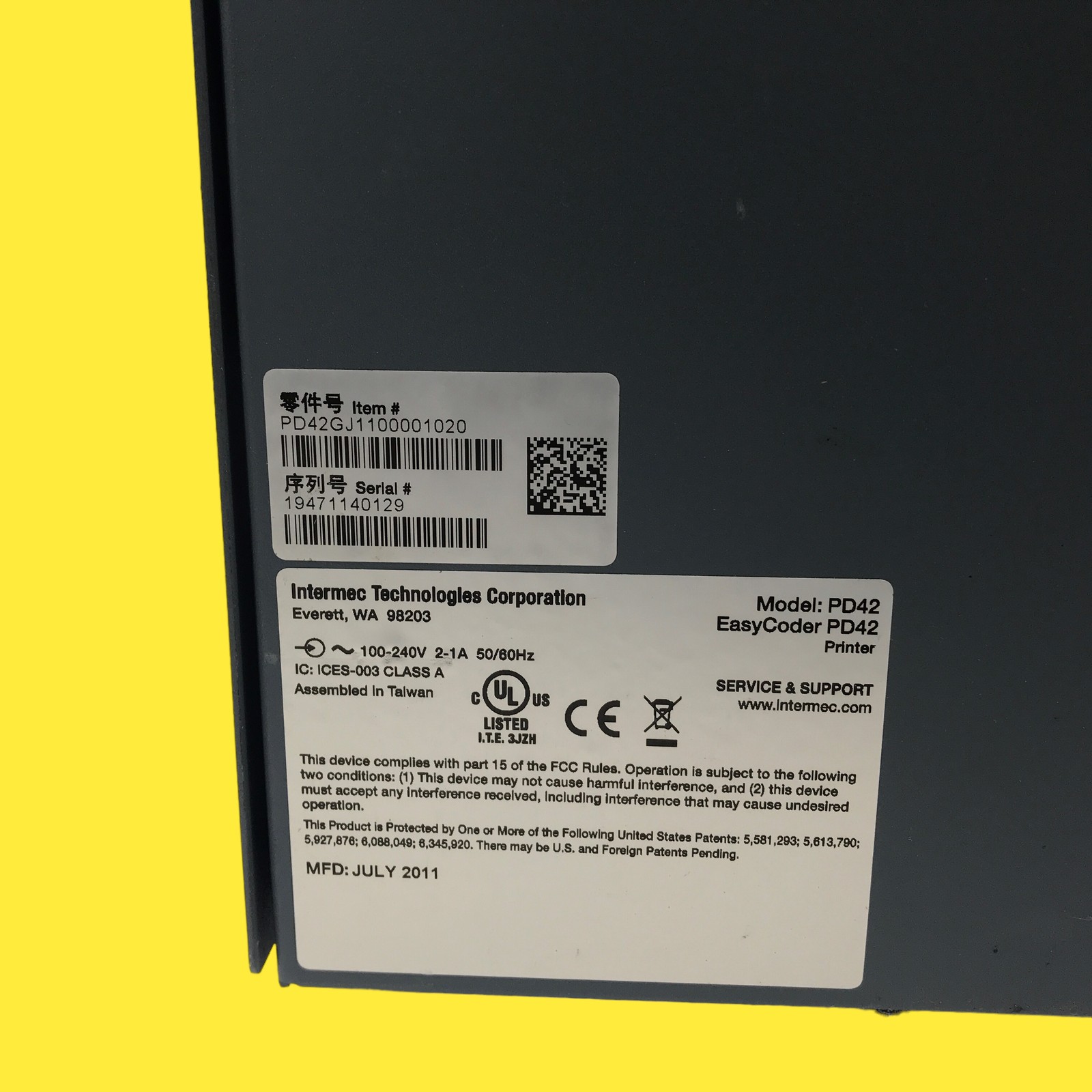 READ Intermec EasyCoder PD42 Thermal Label Printer #IS9468