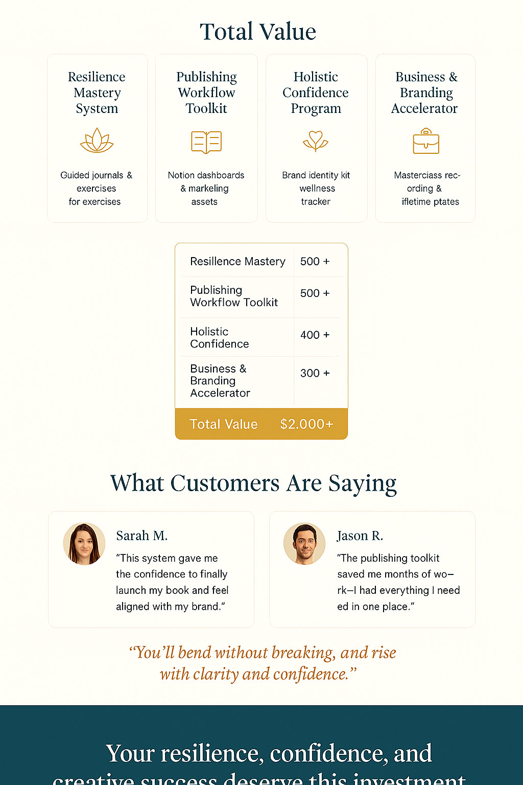 “The Resilience & Confidence Publishing System”