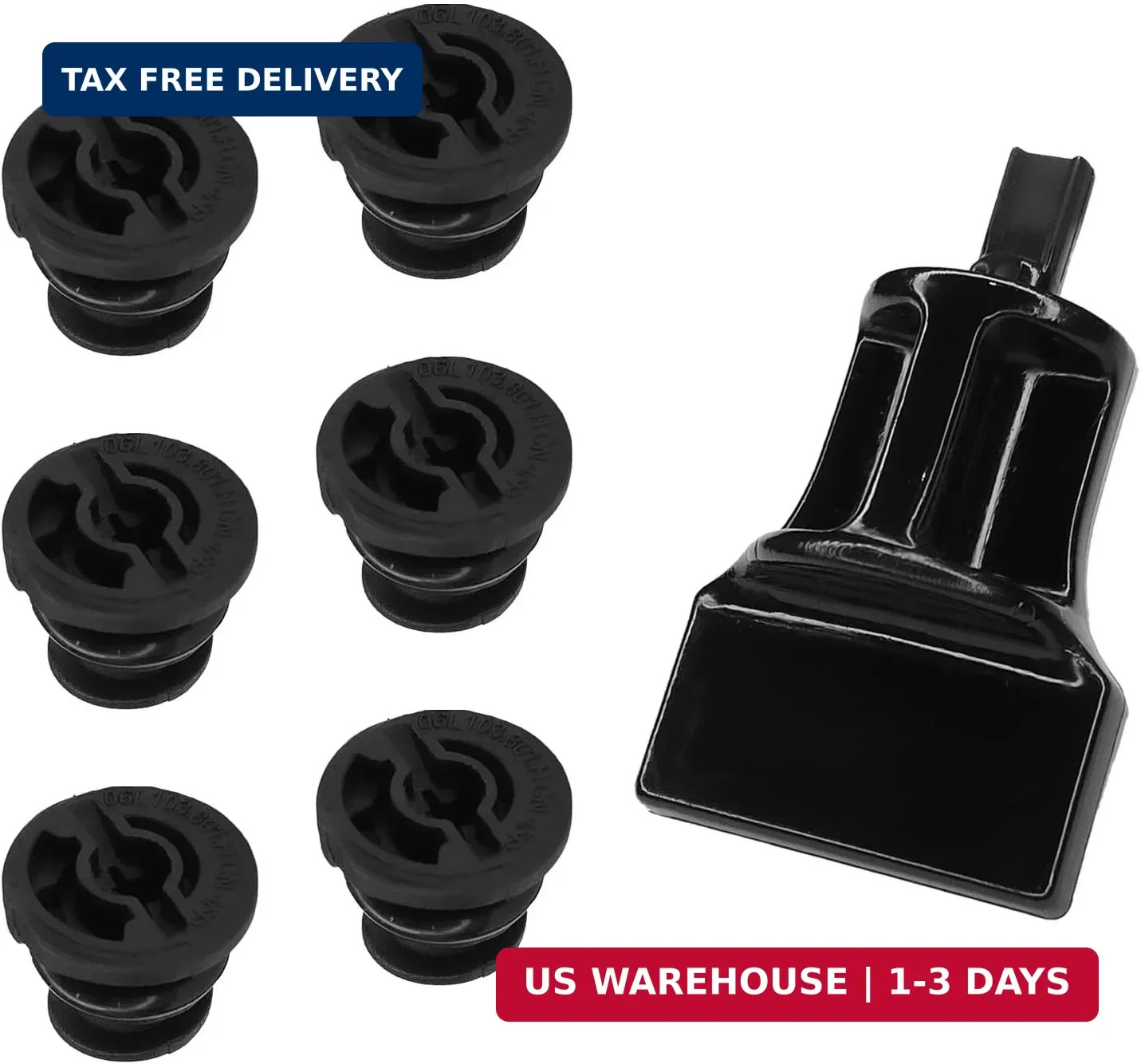 Oil Drain Plug 6-Pack with Removal Tool for VW Audi 1.8L 2.0L