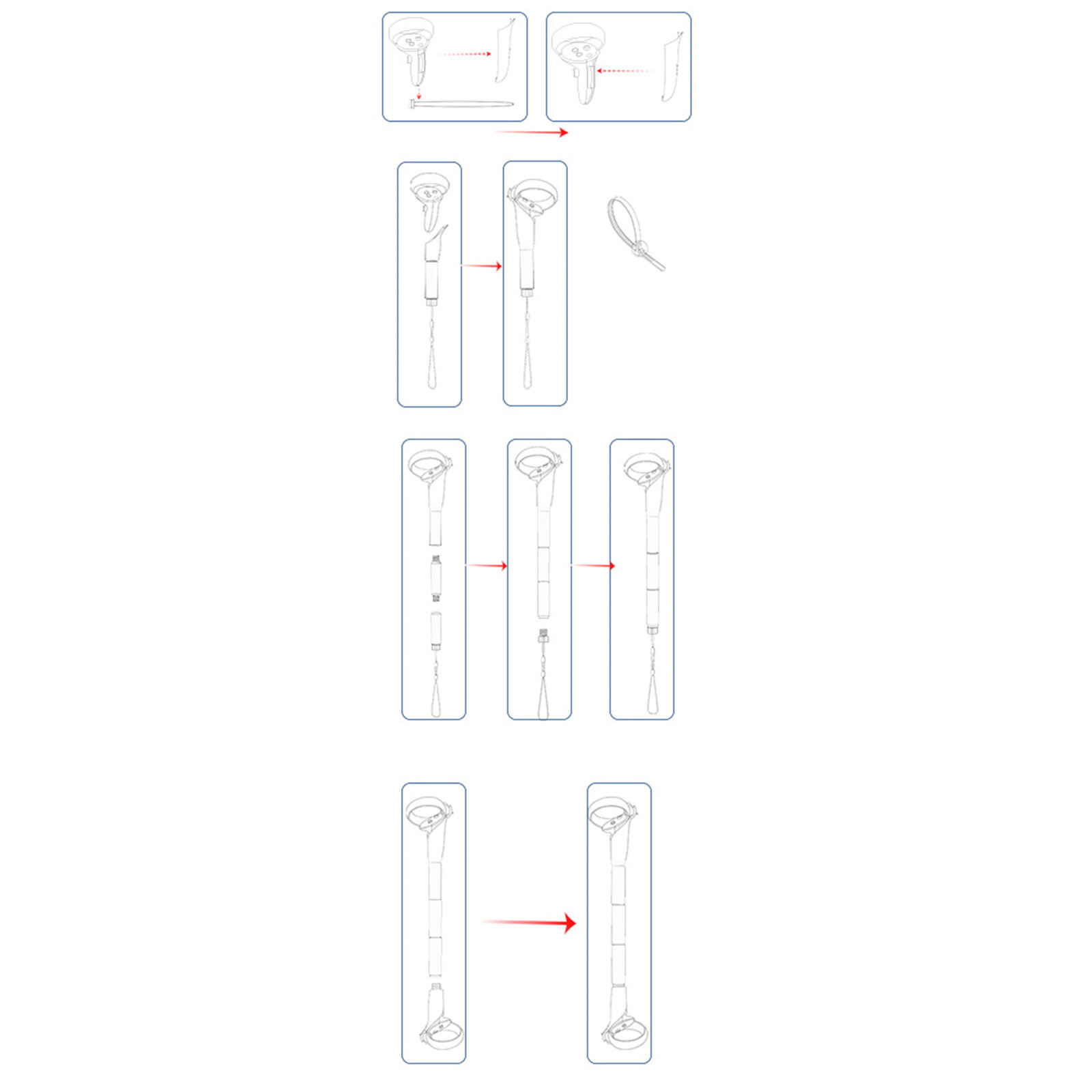 For Quest/Rift s/Quest2 Game Controller Golf Beat Saber Extensions Grips Handle