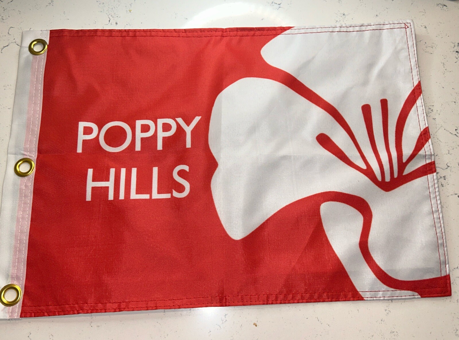 POPPY HILLS PEBBLE BEACH GOLF PGA TOUR PIN FLAG W GROMMETS FREE SHIP AUTOGRAPHS