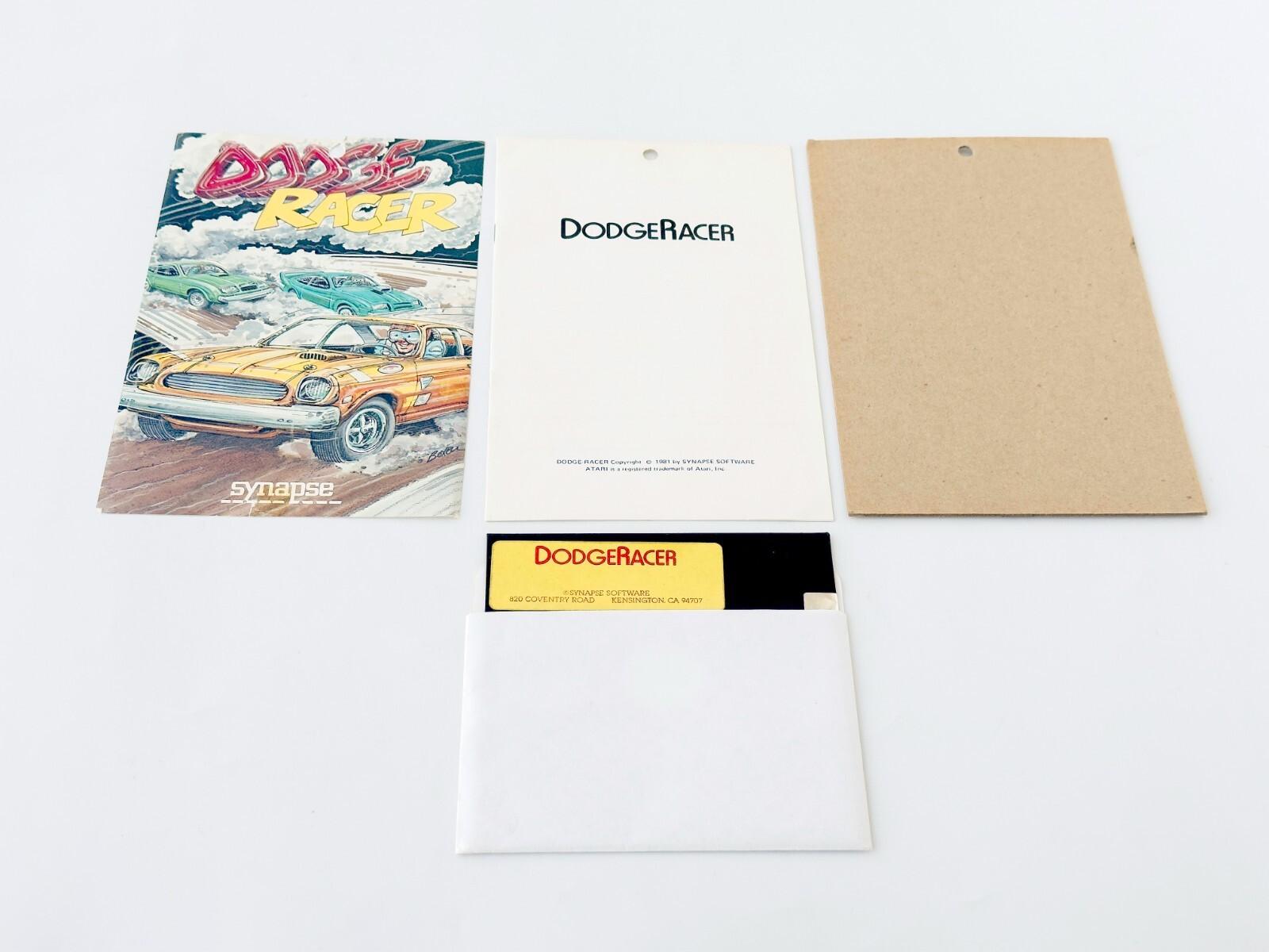 Dodge Racer - Synapse Software - 1981 / Atari 400/800