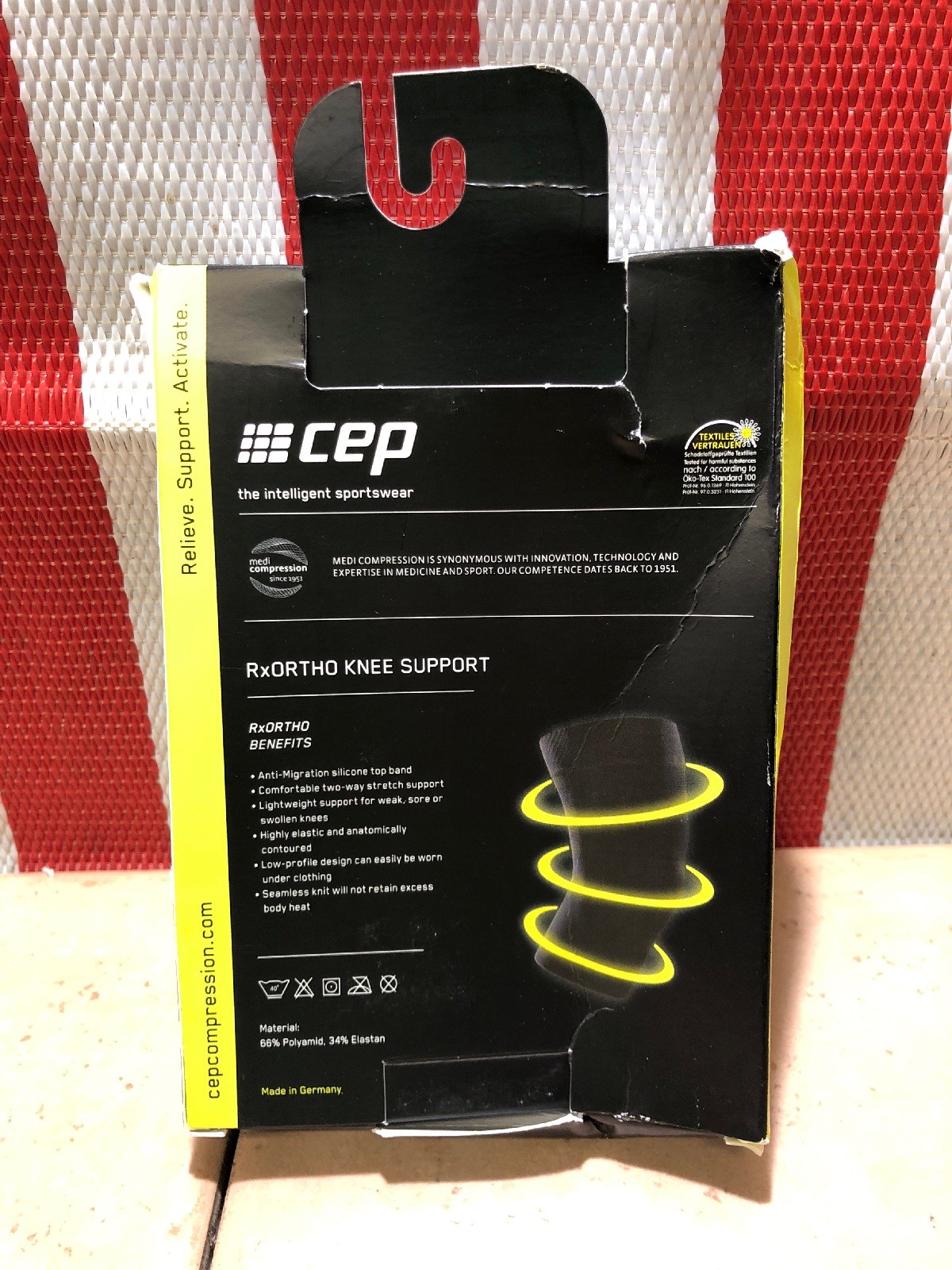 CEP seamless knee support black size 1 , New