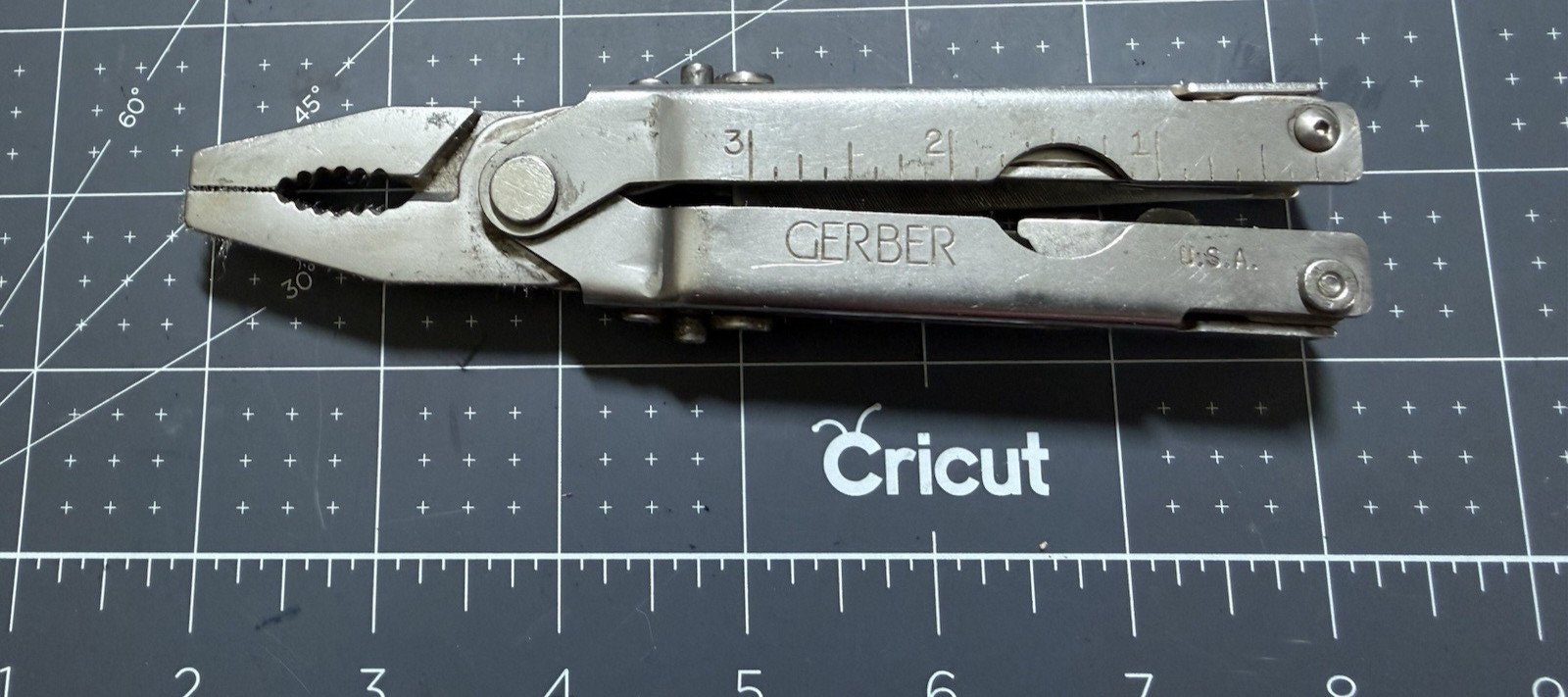 Gerber Stainless Steel Multi-Tool Pliers w/ Fold-Out Tools, Ruler Markings, USA