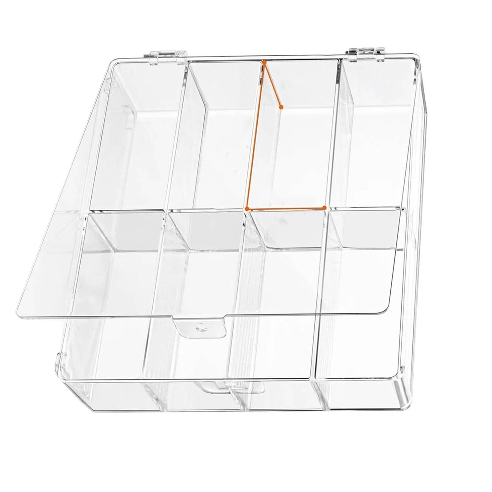 1/64 Scale Diecast Display Case 8 Compartment Clear Storage For Hot Wheels