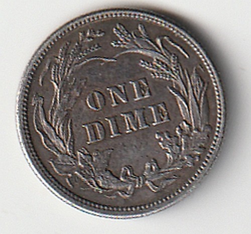 1909 Barber Silver Dime 10C Cents Silver Very Nice
