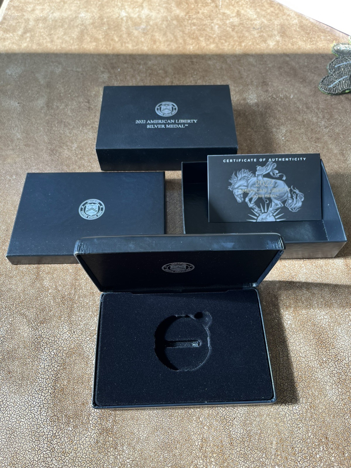 2022 American Liberty Silver Medal US Mint OGP BOX, Capsule and COA (NO COIN)