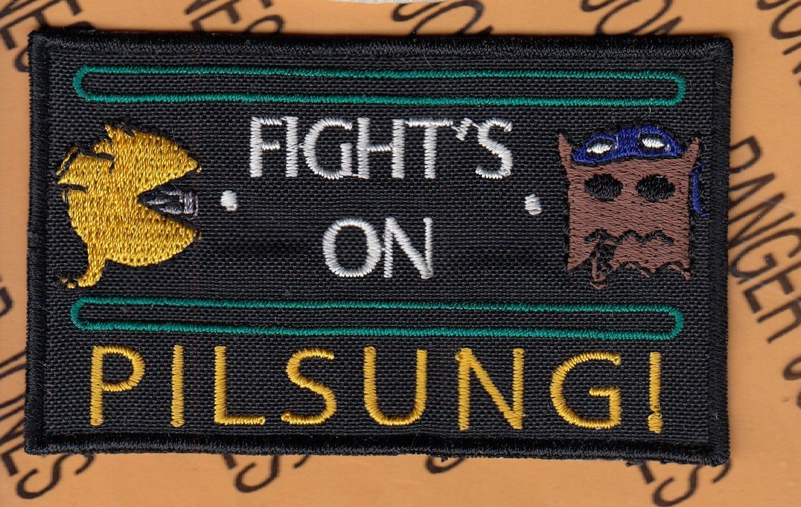 USAF Air Force 25th Fighter Squadron FS FIGHTS ON PILSUNG ~3.5" patch c/e