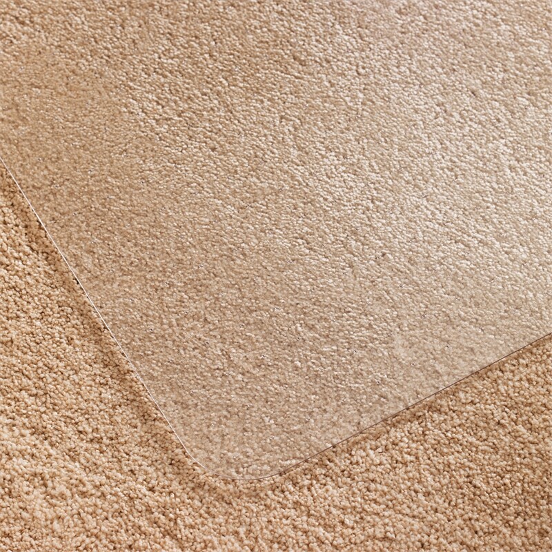 Floortex Polycarbonate Rect Chair Mat for Carpets Clear Size 35 x 47 inch
