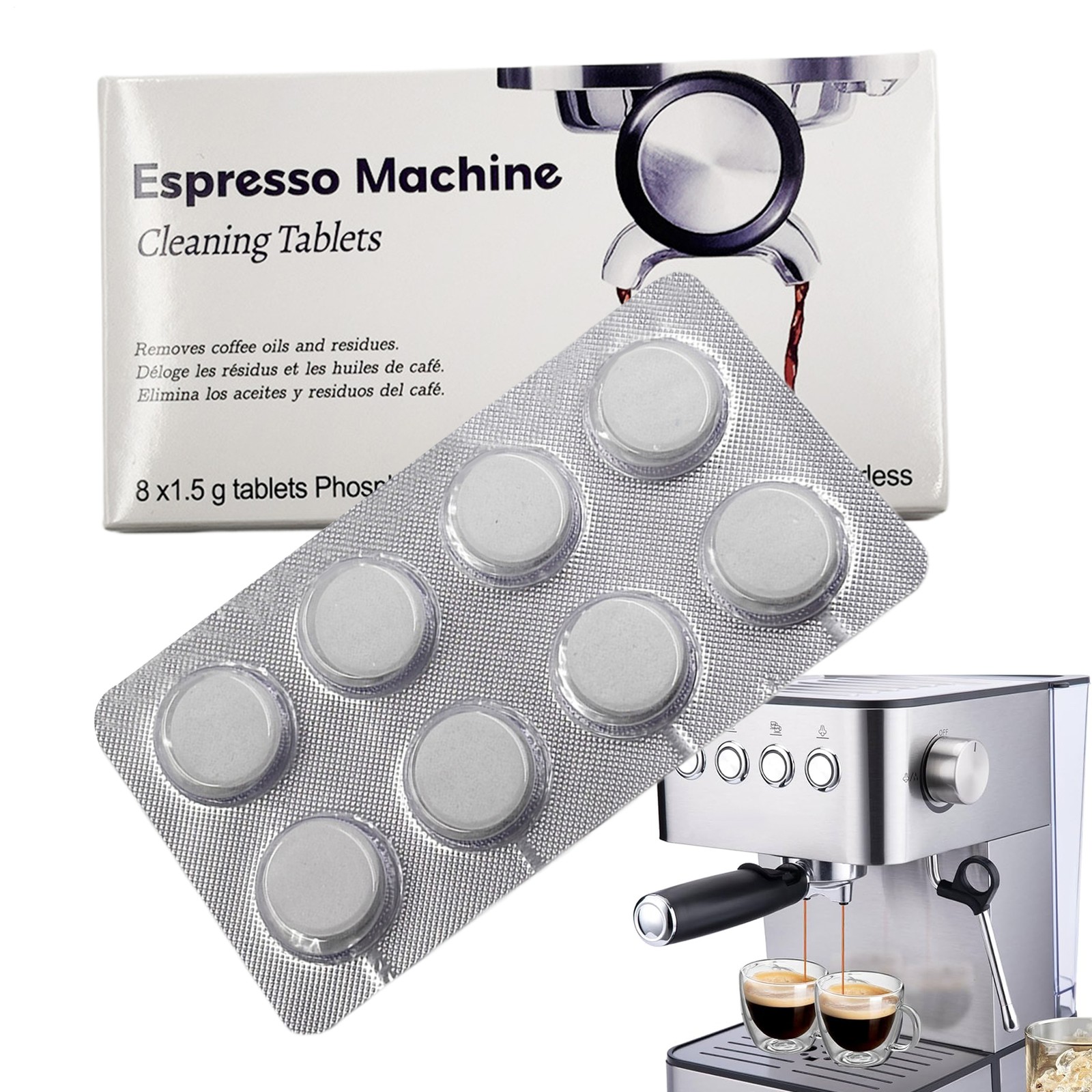 8 Pack Cleaning Tablet Cleaner Residue For BREVILLE Espresso Coffee Machine