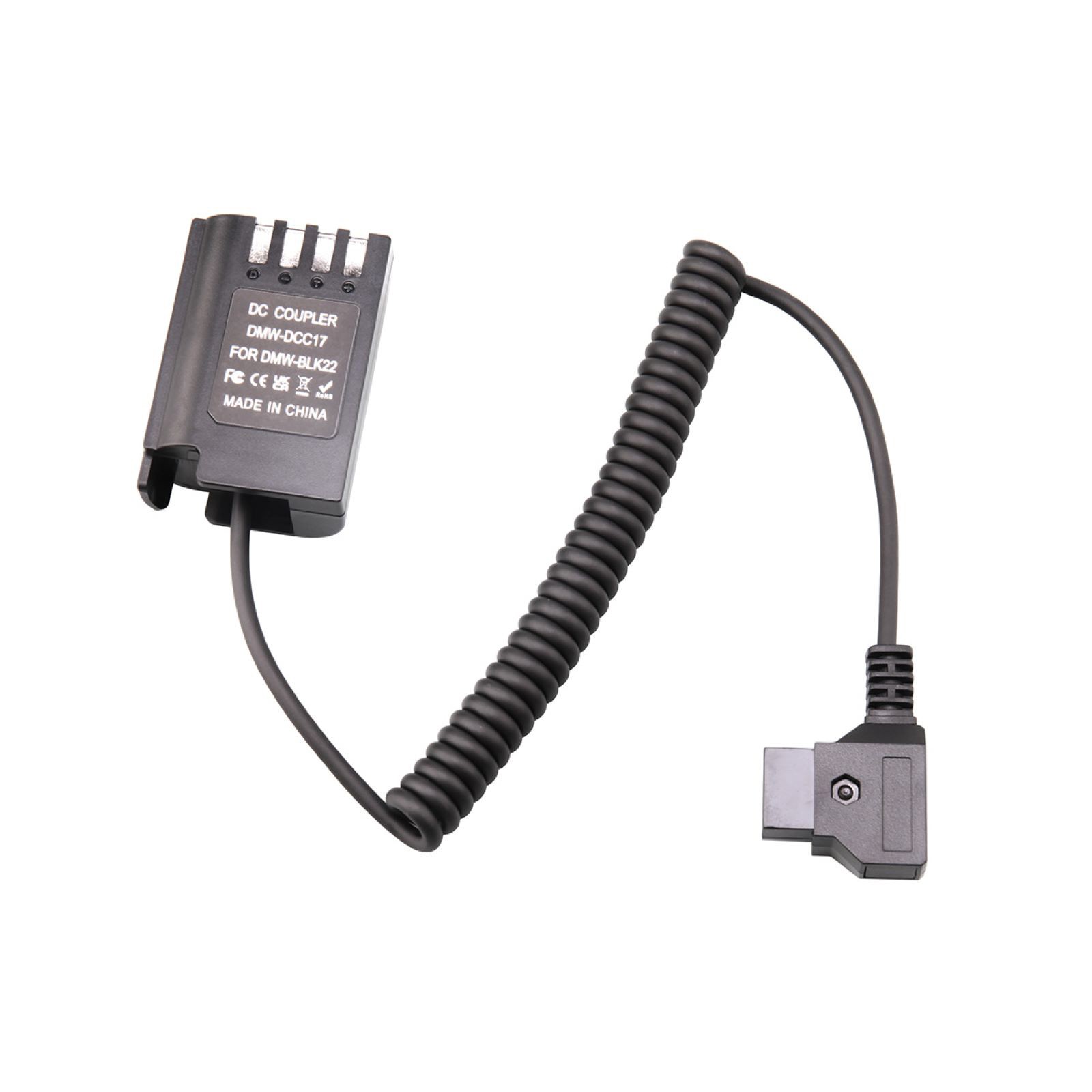 7.2V-8.4V D-Tap to DMW-BLK22/DCC17 Dummy Battery Power Cable for V-mount