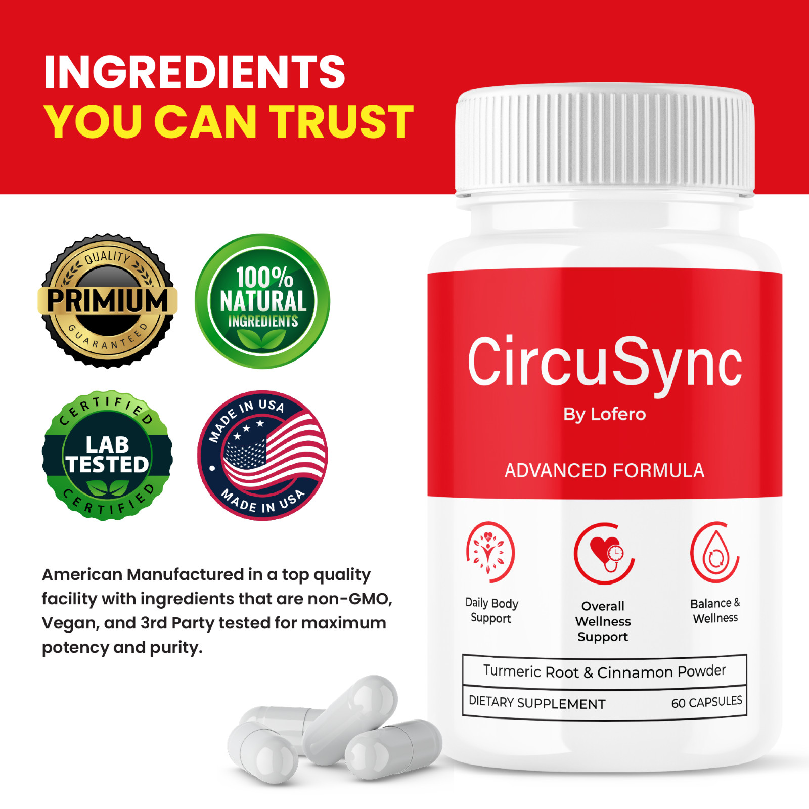 (2 Pack) CircuSync Advanced Blood Support Formula Supplement Circu Sync (120ct)