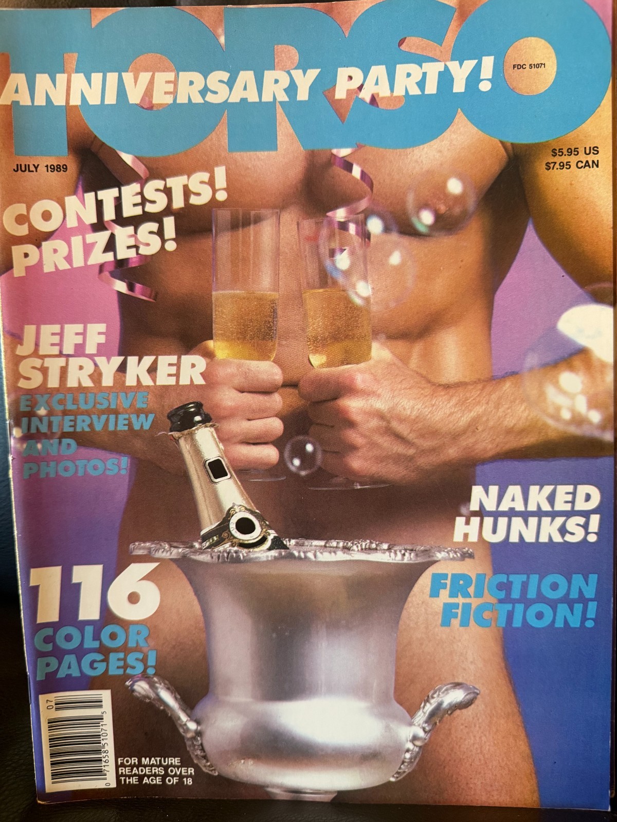 Torso Magazine 7/89 vintage gay interest male pinups