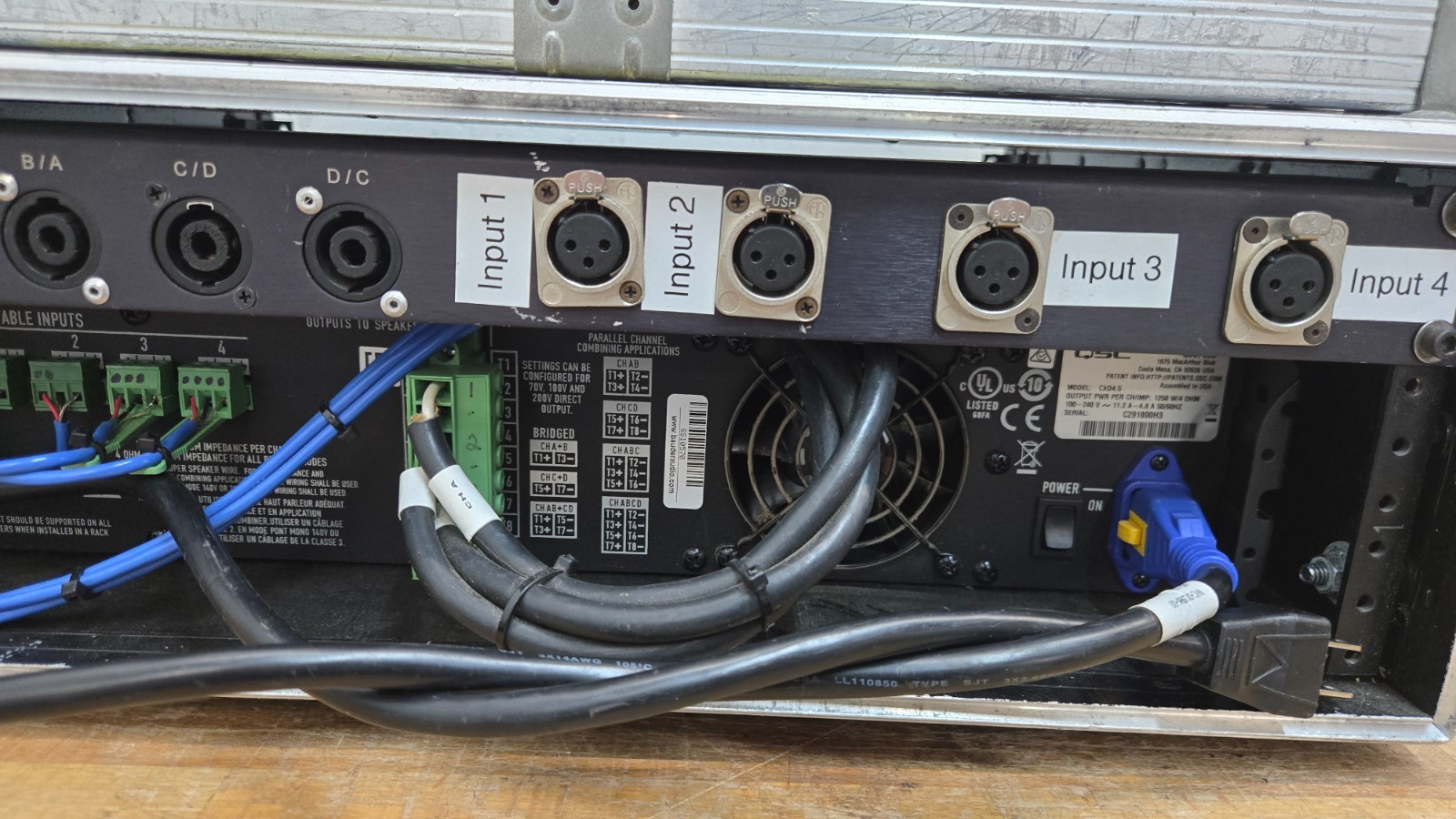 QSC CXD 4.5 Multi-Channel System Processing Amplifier, 4-Channel Low-Z, Hi-Z