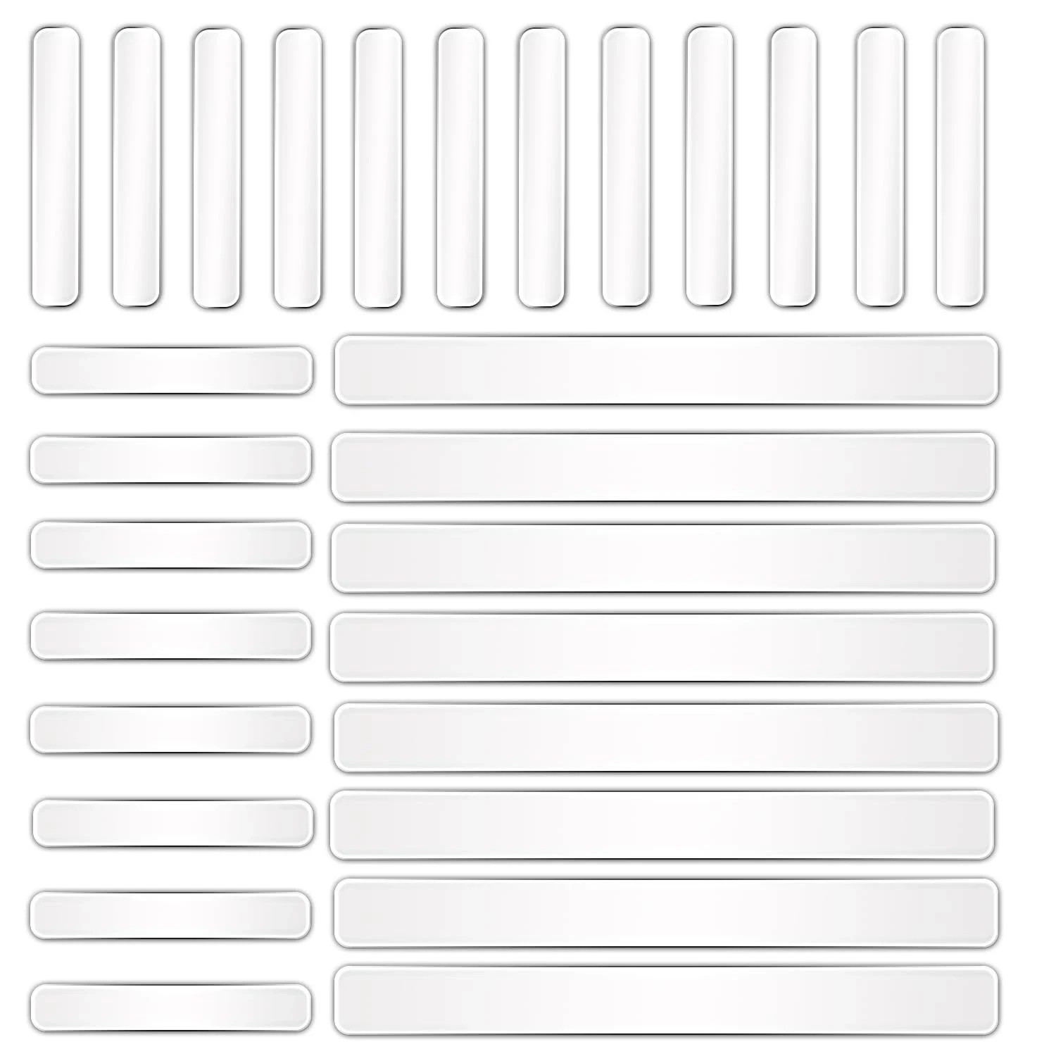28PCS Wall Bumpers, Clear Cabinet Door Bumper Ultra-Strong Clear Silicone Str...