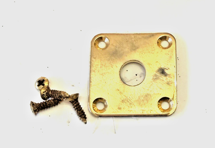 Aged Gold Metal Jack Plate With Screws
