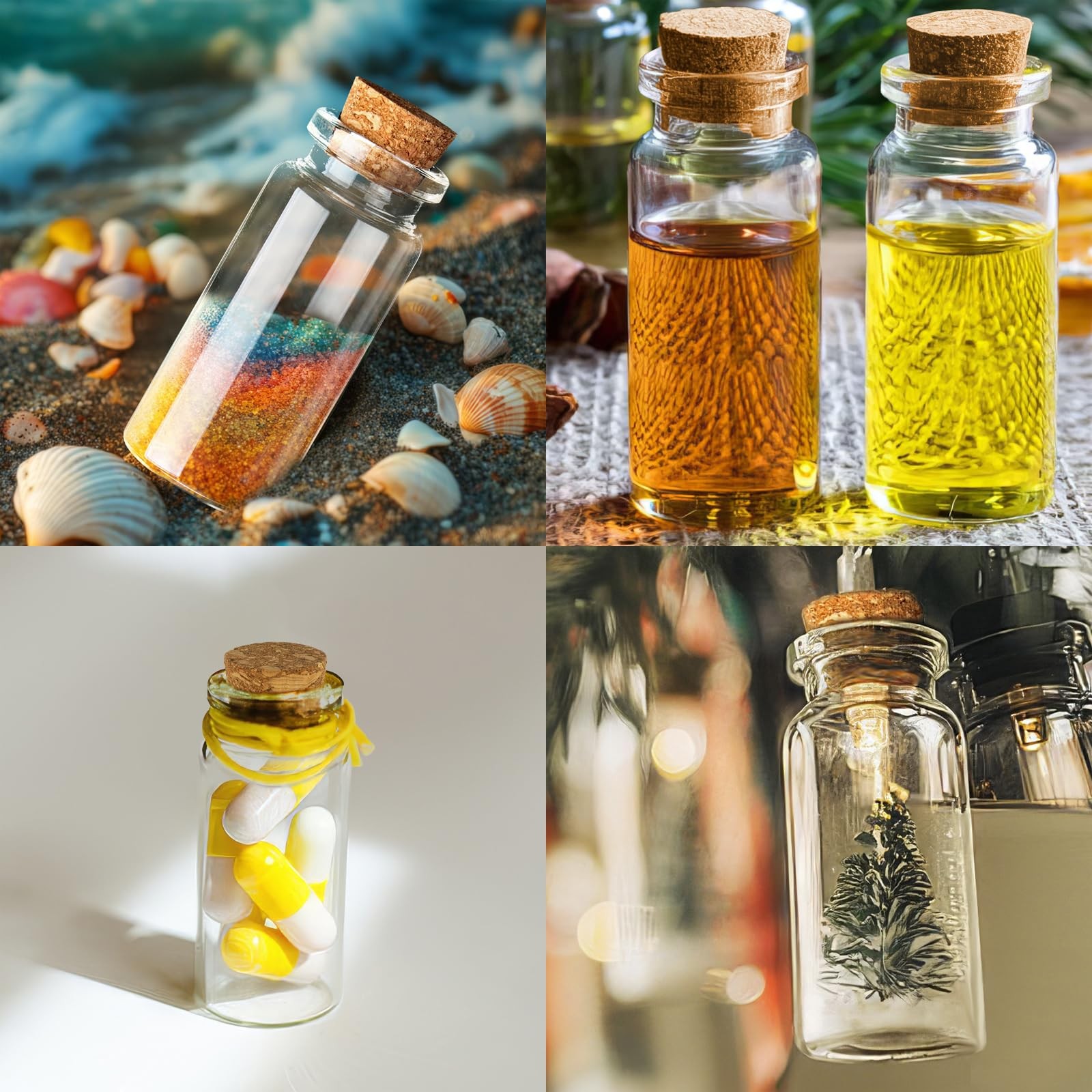 30PCS Spell Jars, Mini Jars, Glass Vials Potion Bottles