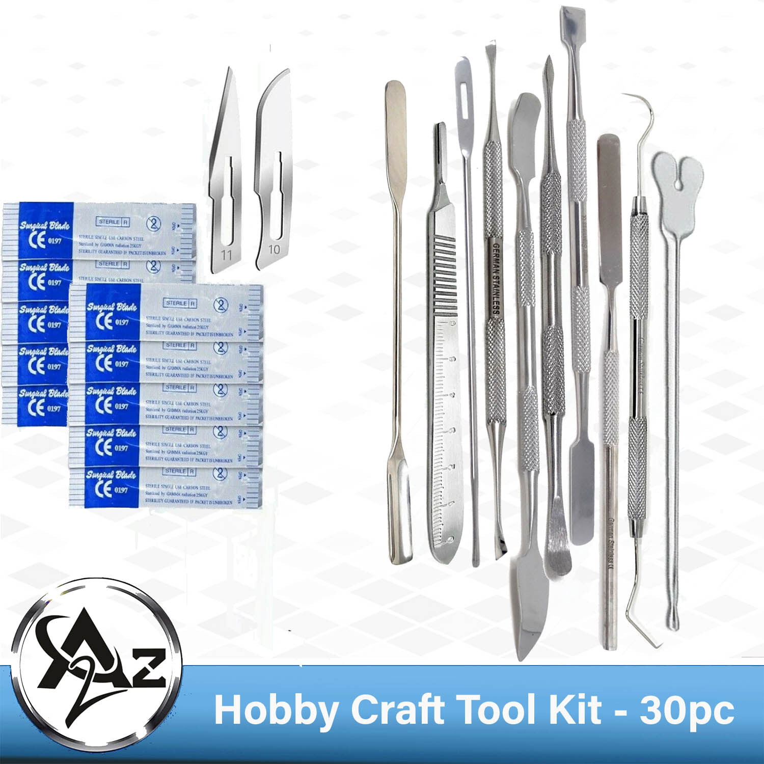 30x Clay Sculpting Set Wax Carving Tool Stainless Steel Polymer Pottery Modeling