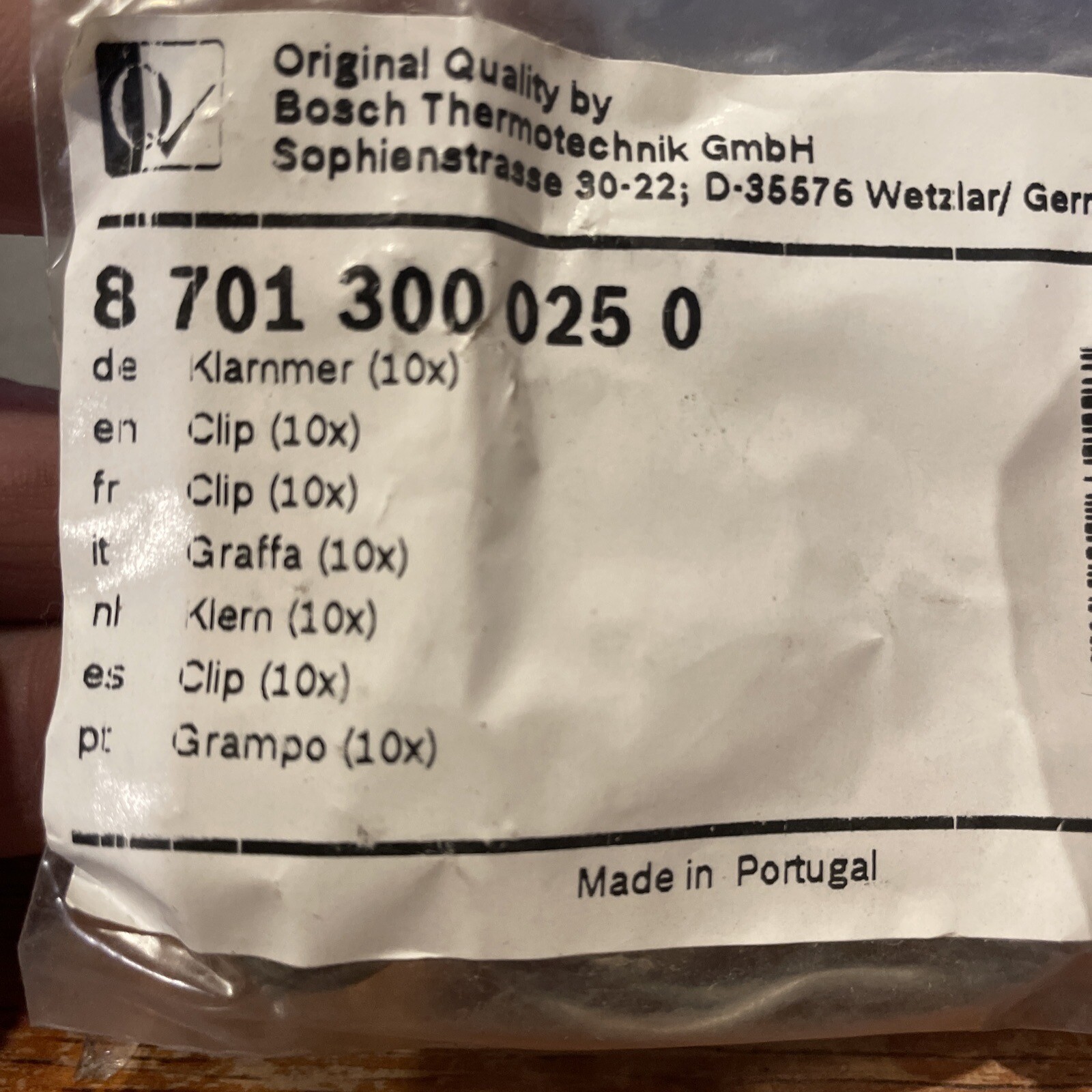Clip 10 Pack 87013000250 | Bosch PG18