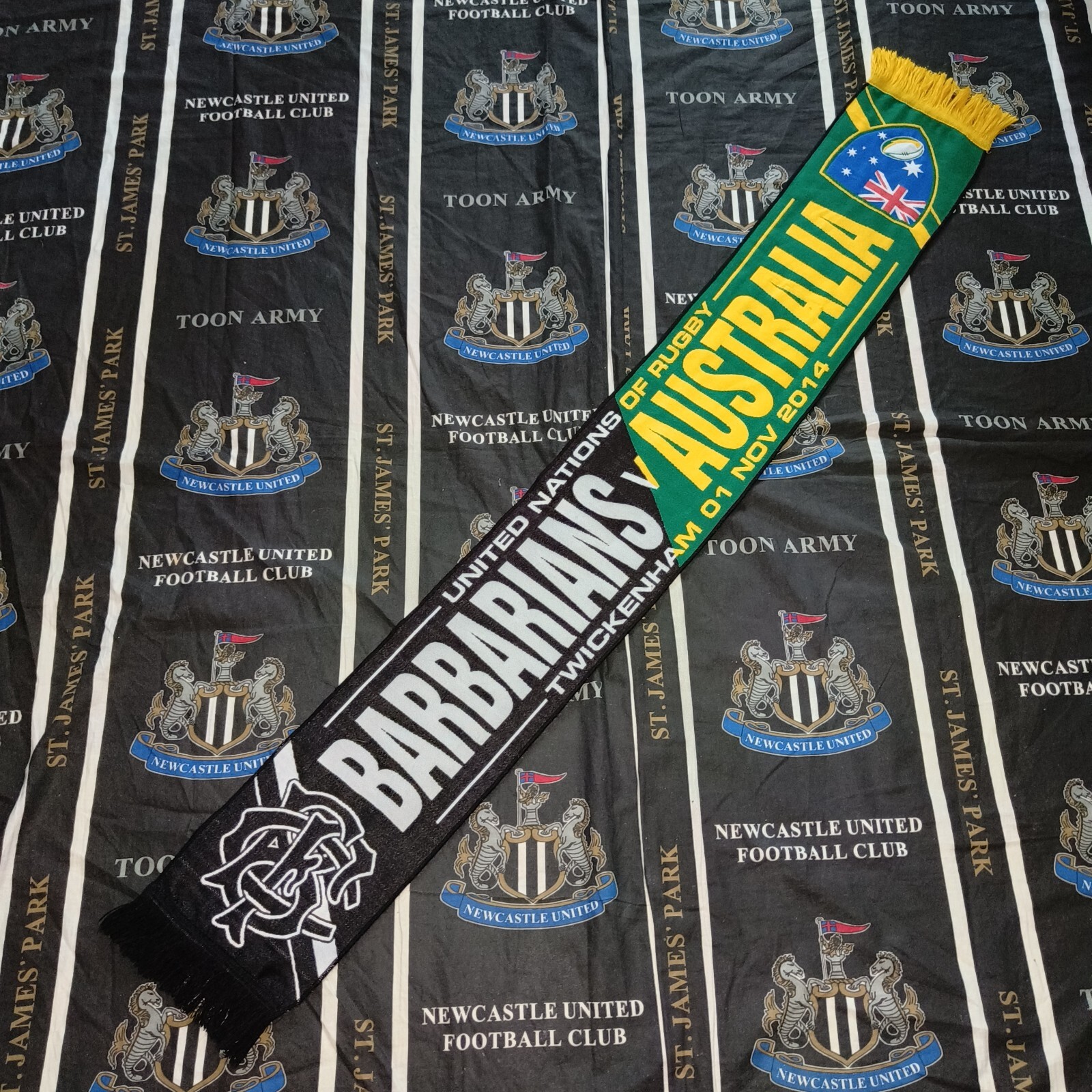 Barbarians Australia United Nations of Rugby Acrylic Scarf 2014 Twickenham
