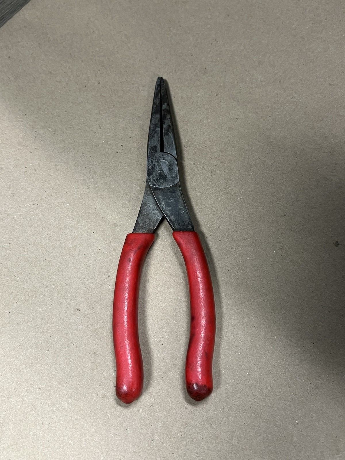 Snap On Tools USA 8" Talon Grip Long Nose Pliers Red 96CF