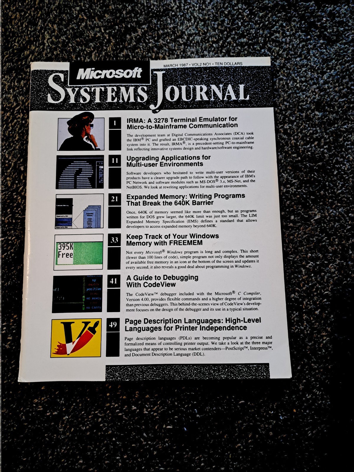 March 1987 Microsoft Systems Journal Vol. 2 No. 1