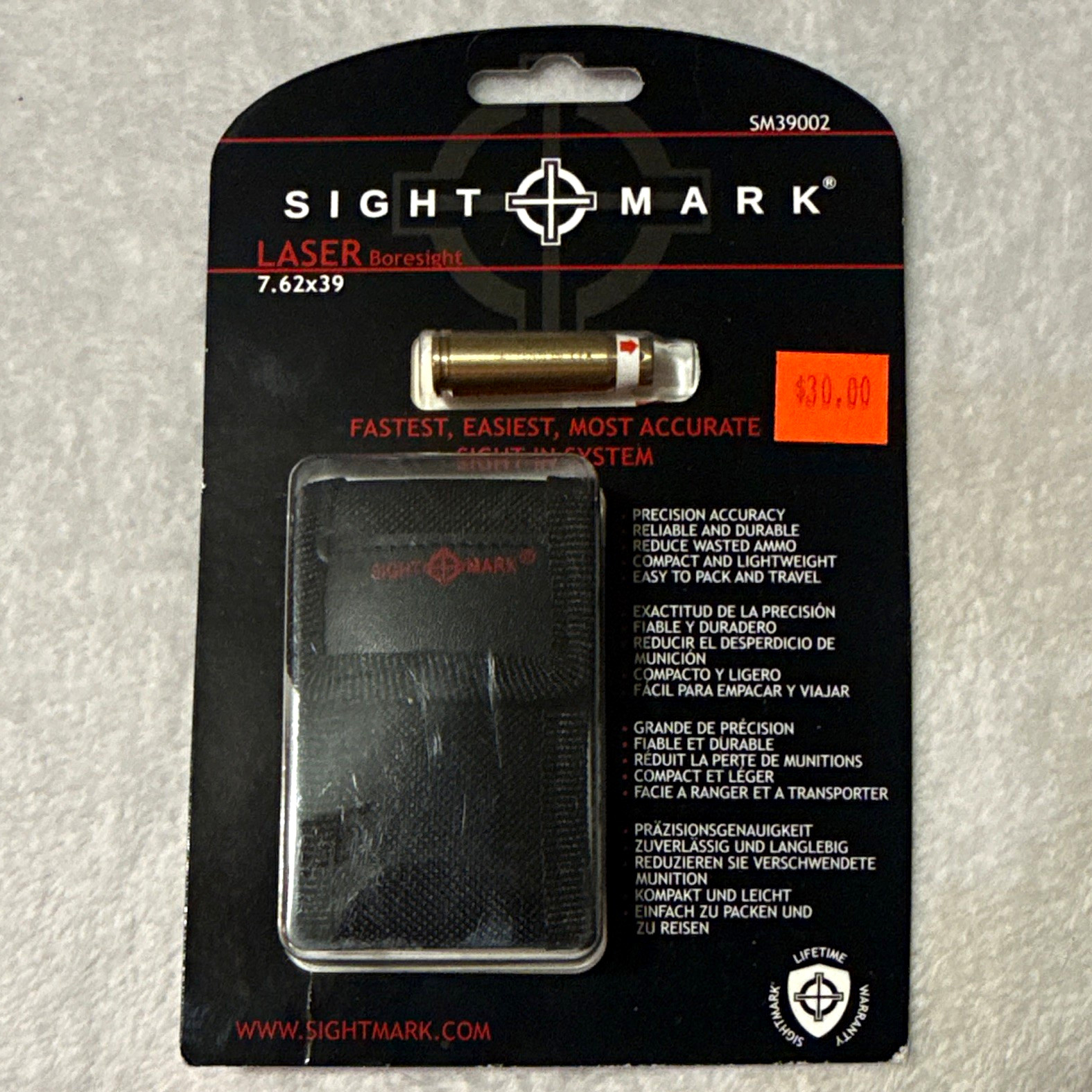 Sightmark 7.62x39 Red Laser Boresight Laser Bore Sight SM39002