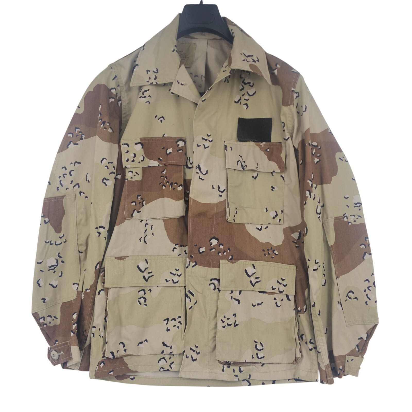Vintage 80s US Army Desert Battle Dress Uniform BDU Chocolate Chip Camo shirt S