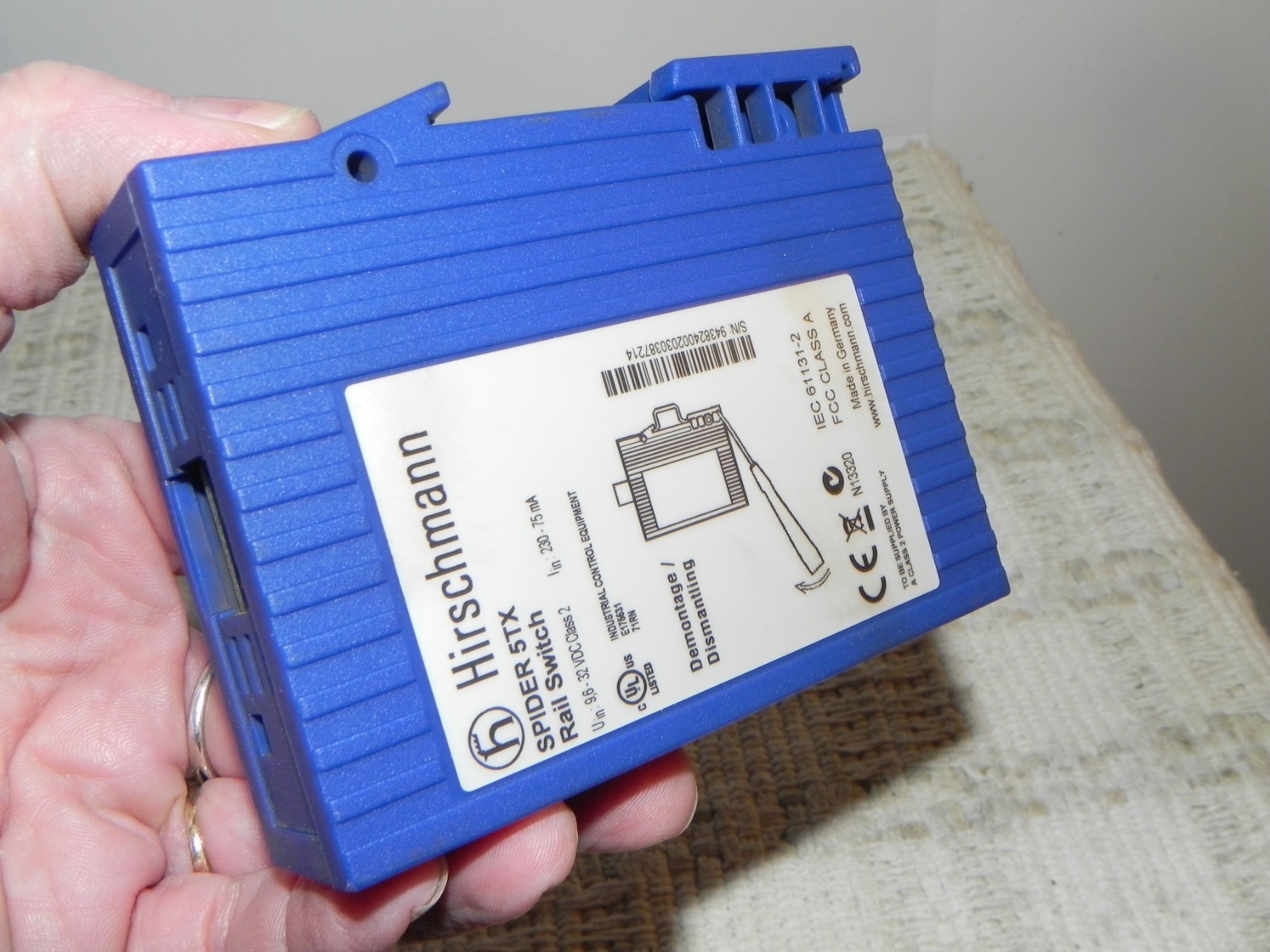 Hirschmann Spider 5TX Rail Switch Unmanaged Industrial Ethernet Switch