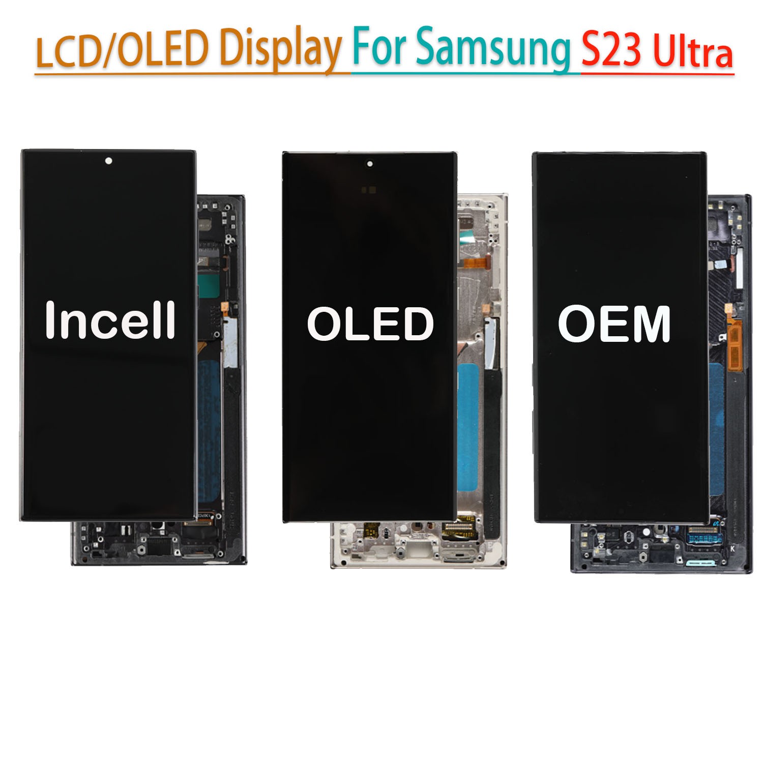 For Samsung Galaxy S23 Ultra 5G S918U/B/W LCD/OLED Display Screen Digitizer lot