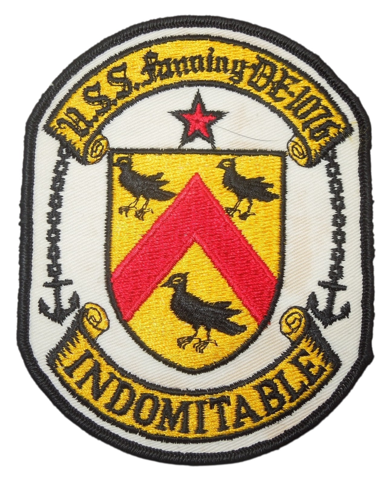 Orig Vietnam War US Navy USS Fanning DE-1076 Destroyer Escort Frigate Patch R34