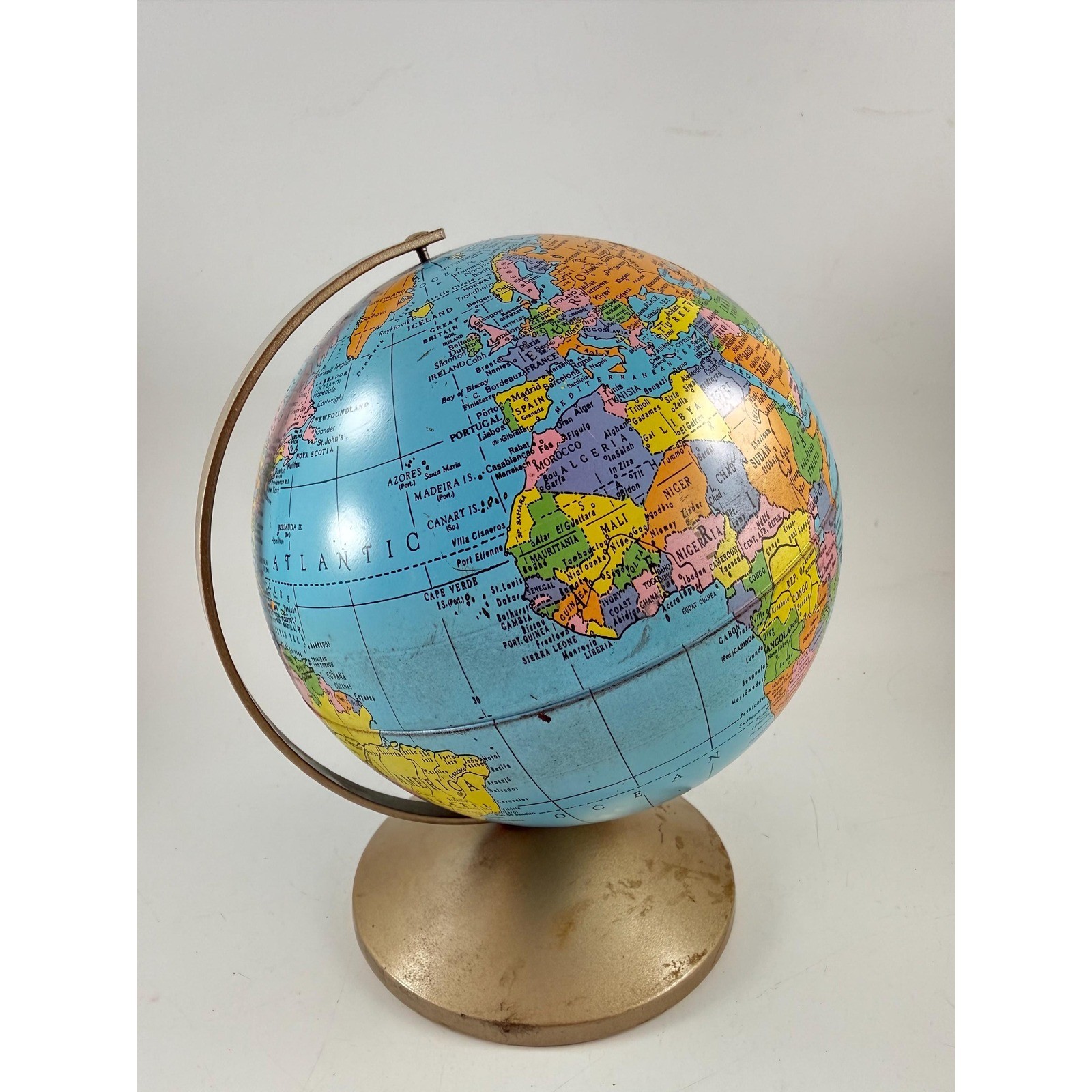 Vintage REPLOGIE 6 Inch World Globe
